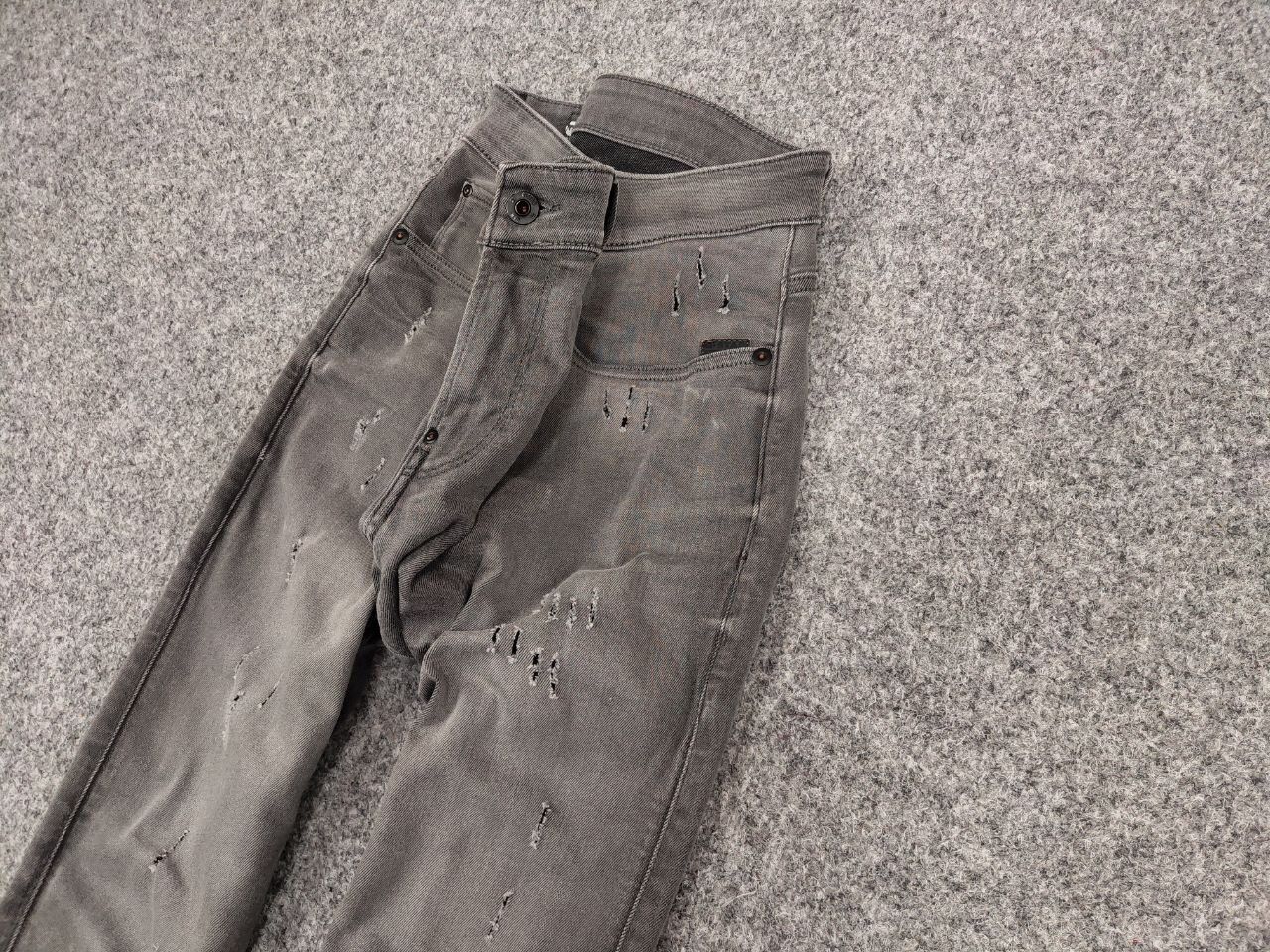 G-Star G Star Raw Revend Super Slim Distressed Denim Grey Jeans Size US 34 / EU 50 - 4 Thumbnail