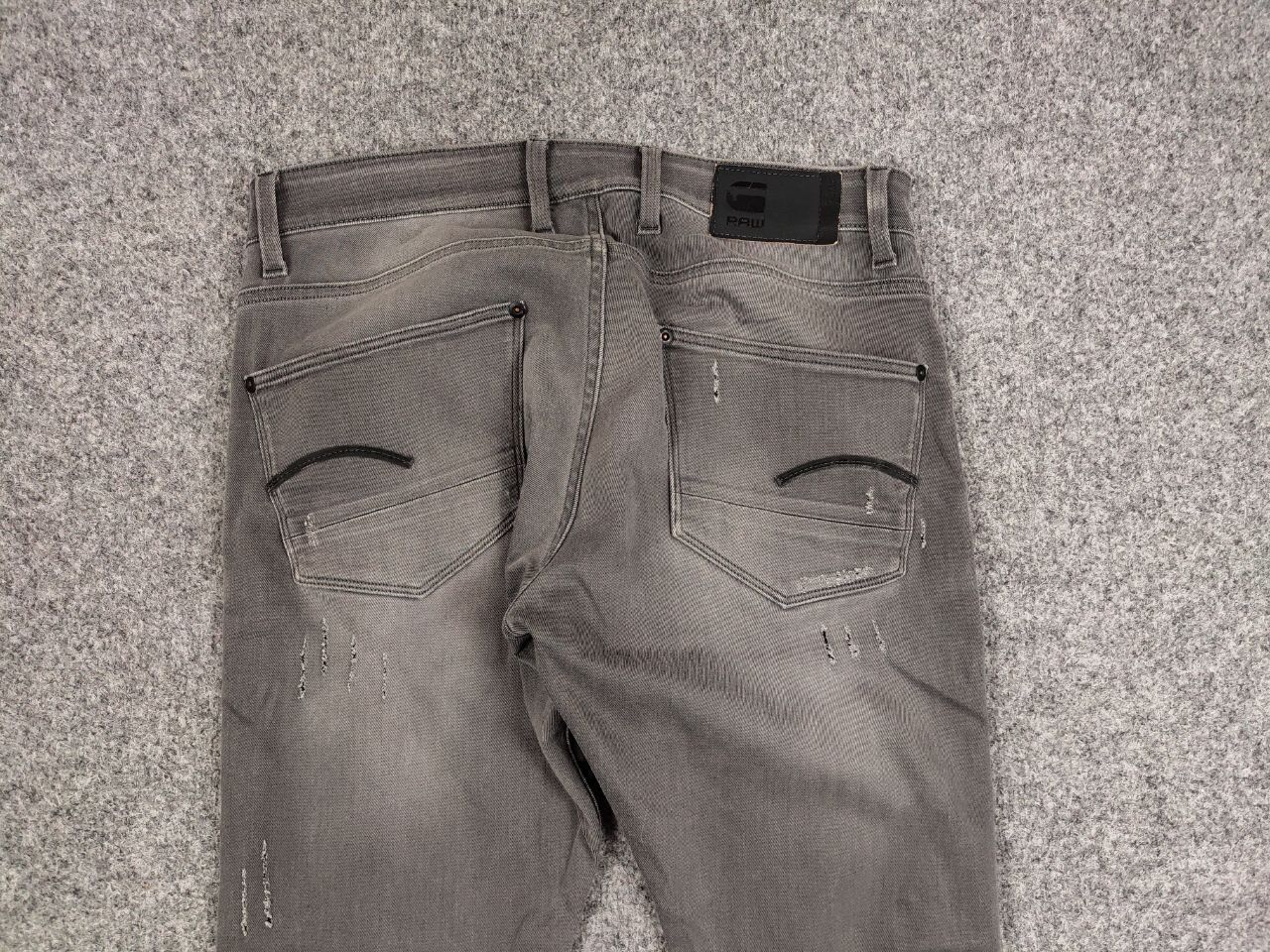 G-Star G Star Raw Revend Super Slim Distressed Denim Grey Jeans Size US 34 / EU 50 - 16 Thumbnail