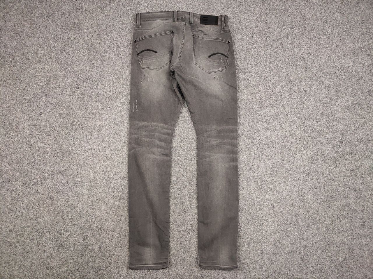 G-Star G Star Raw Revend Super Slim Distressed Denim Grey Jeans Size US 34 / EU 50 - 15 Thumbnail