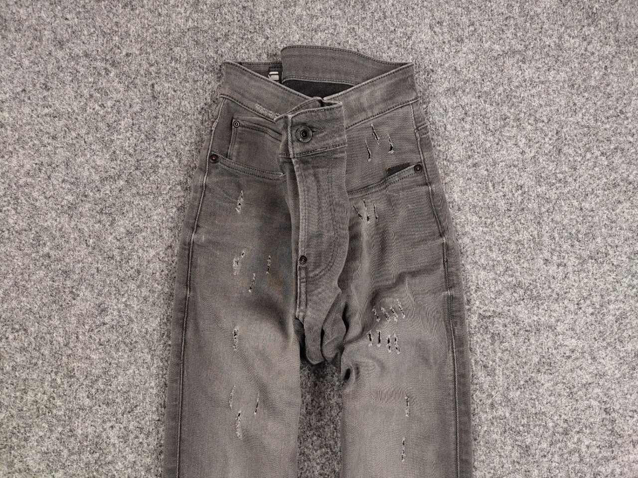 G-Star G Star Raw Revend Super Slim Distressed Denim Grey Jeans Size US 34 / EU 50 - 7 Thumbnail