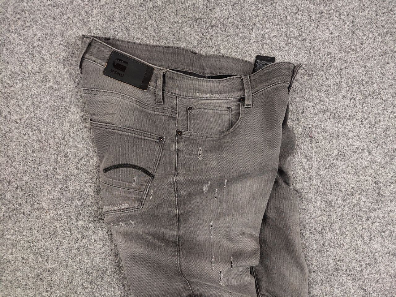 G-Star G Star Raw Revend Super Slim Distressed Denim Grey Jeans Size US 34 / EU 50 - 18 Thumbnail
