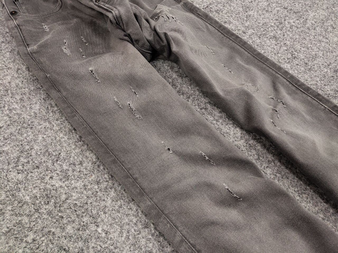 G-Star G Star Raw Revend Super Slim Distressed Denim Grey Jeans Size US 34 / EU 50 - 10 Thumbnail