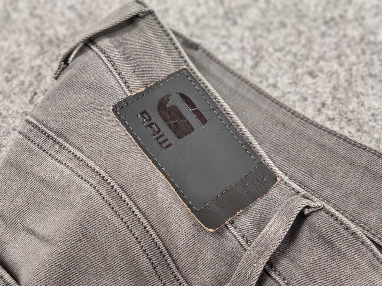 G-Star G Star Raw Revend Super Slim Distressed Denim Grey Jeans Size US 34 / EU 50 - 19 Thumbnail