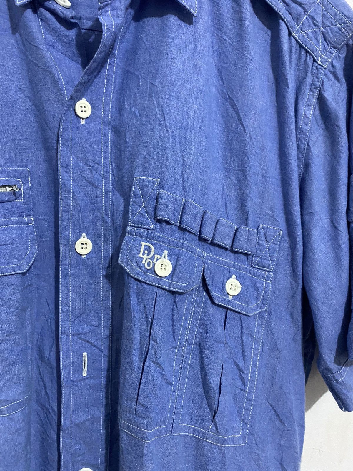 John Galliano 💸BINDINGOFFER💸Dior John Galliano Archive Workwear Shirt Size US M / EU 48-50 / 2 - 3 Thumbnail