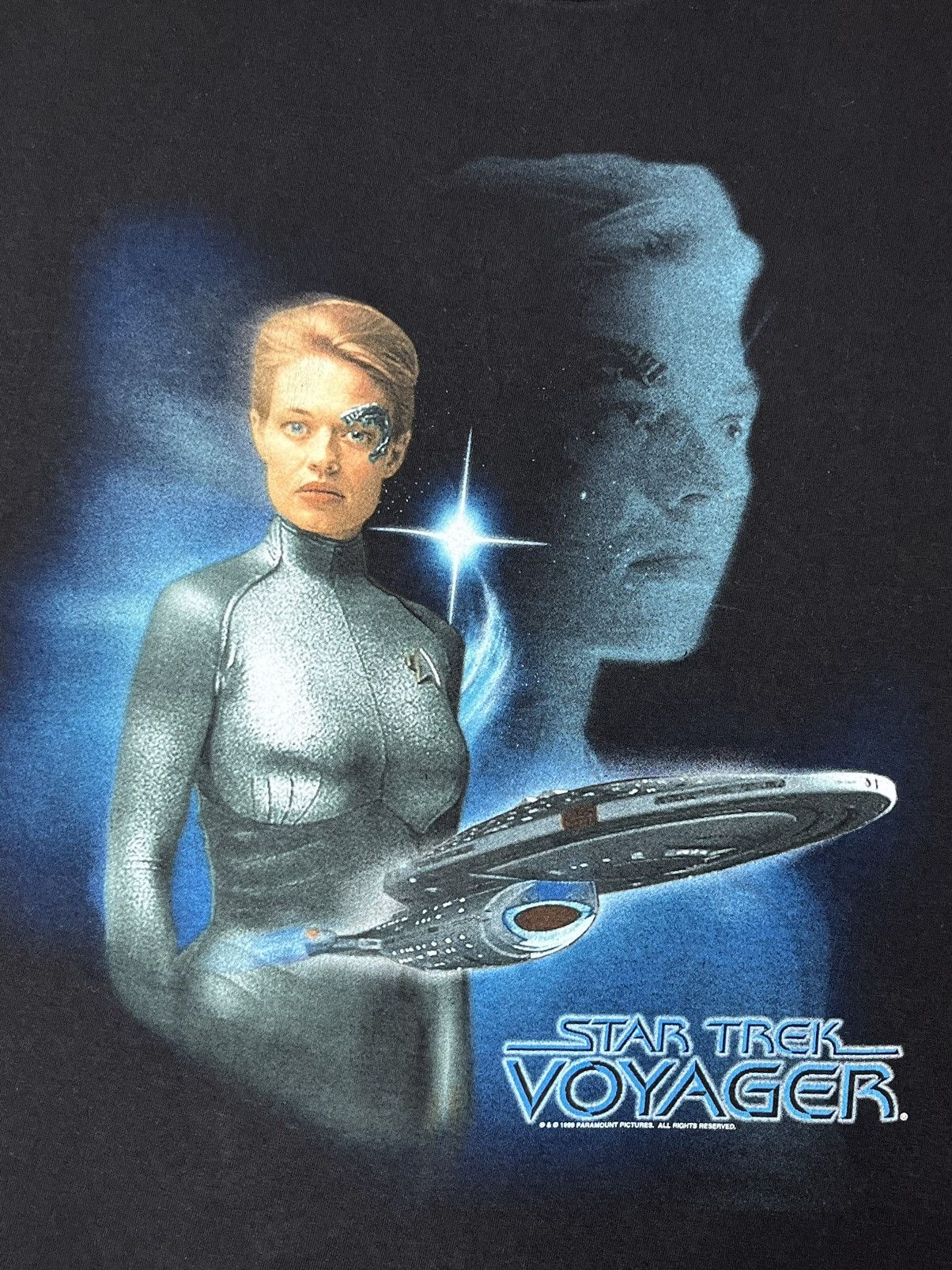 Band Tees © 1998 STAR TREK VOYAGER “SEVEN of MINE” T-SHIRT Size US L / EU 52-54 / 3 - 6 Thumbnail