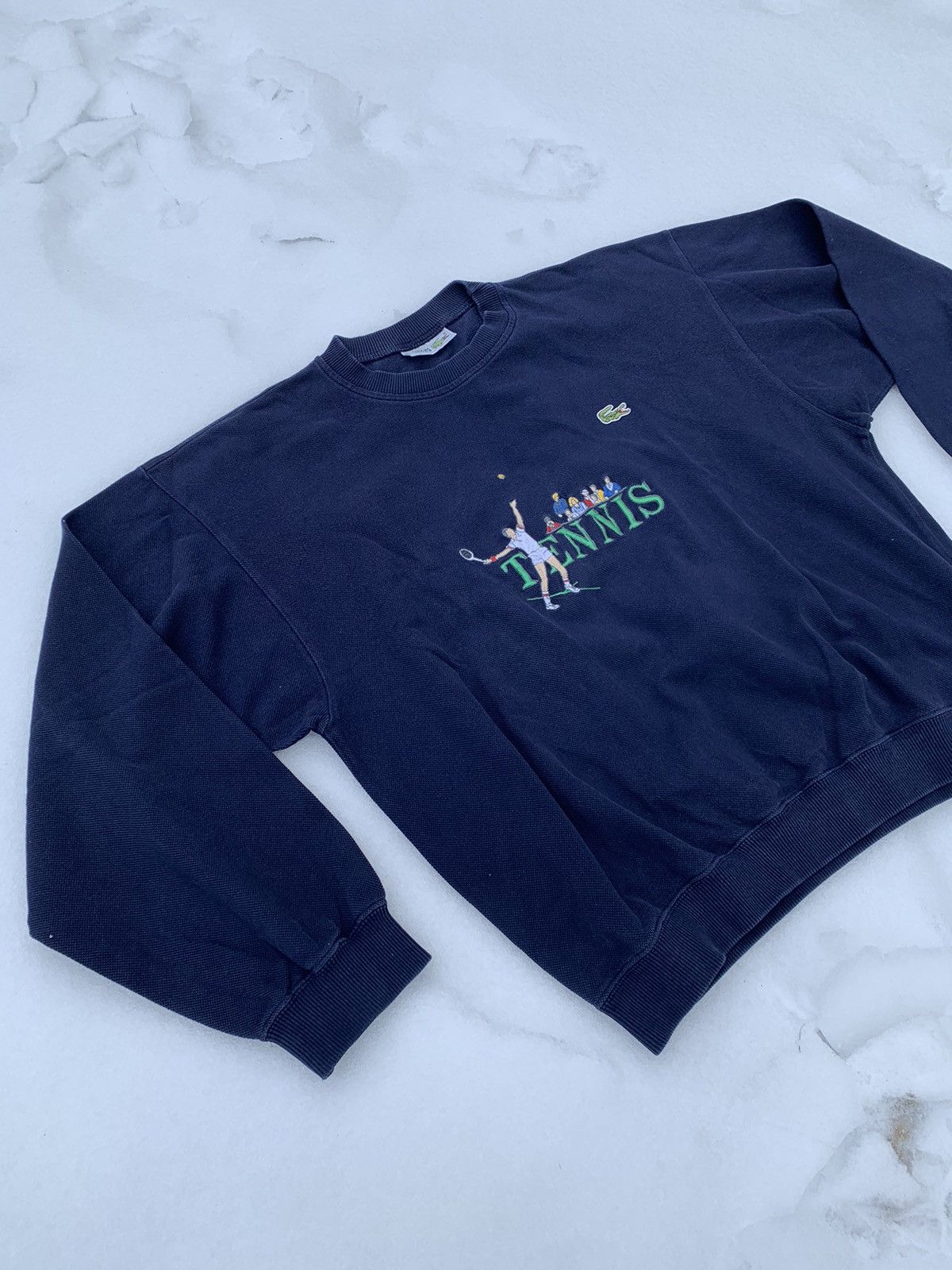 Lacoste × Vintage 90’s Lacoste Tennis Vintage embroidered logo sweatshirt rare Size US M / EU 48-50 / 2 - 5 Thumbnail