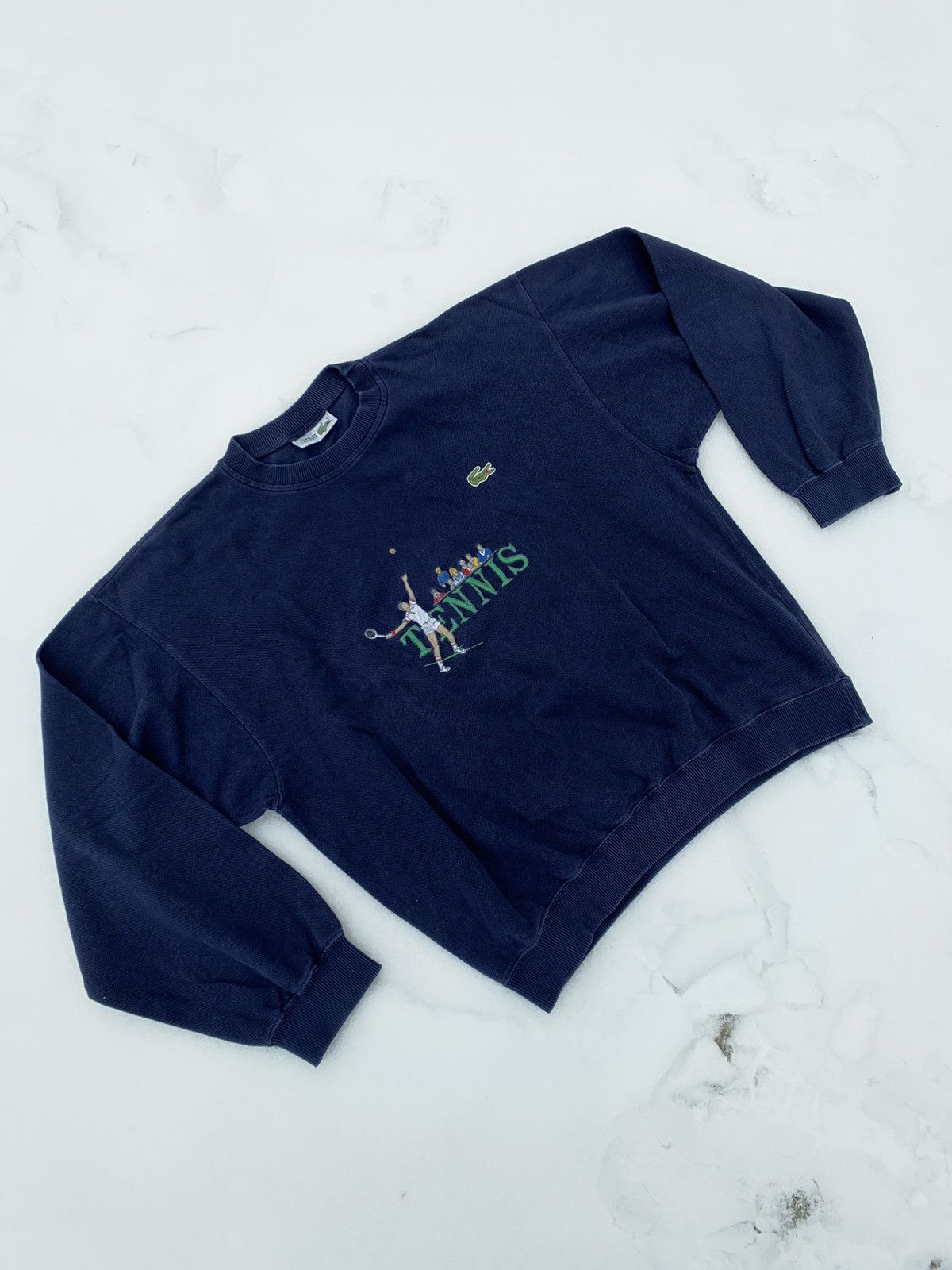 Lacoste × Vintage 90’s Lacoste Tennis Vintage embroidered logo sweatshirt rare Size US M / EU 48-50 / 2 - 4 Thumbnail
