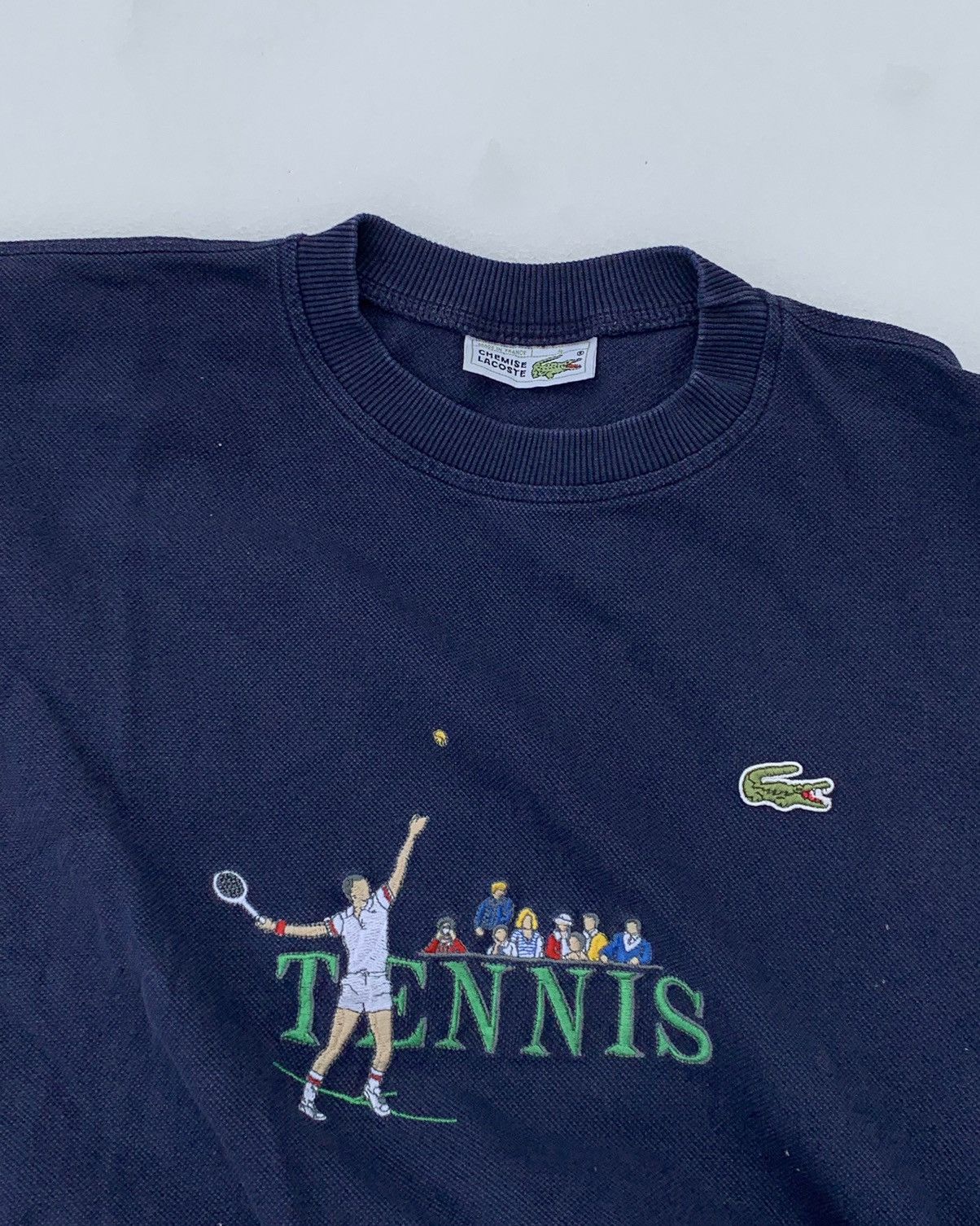 Lacoste × Vintage 90’s Lacoste Tennis Vintage embroidered logo sweatshirt rare Size US M / EU 48-50 / 2 - 8 Thumbnail