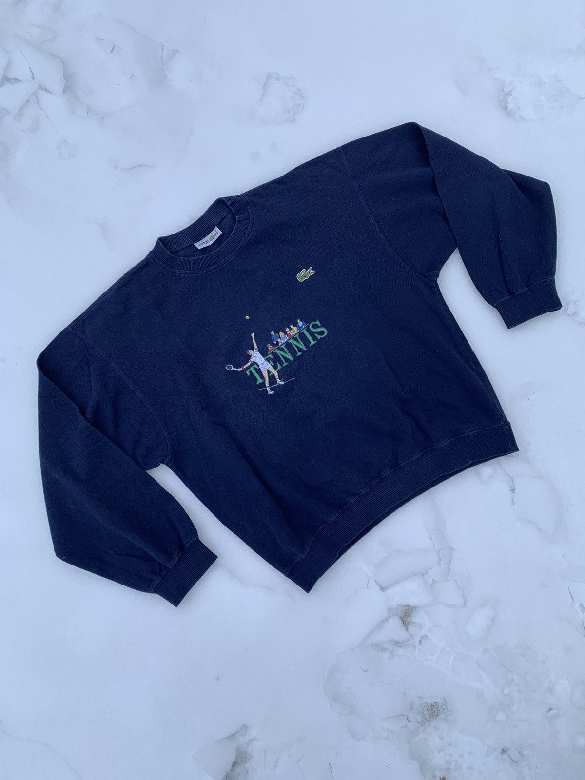 Lacoste × Vintage 90’s Lacoste Tennis Vintage embroidered logo sweatshirt rare Size US M / EU 48-50 / 2 - 3 Thumbnail