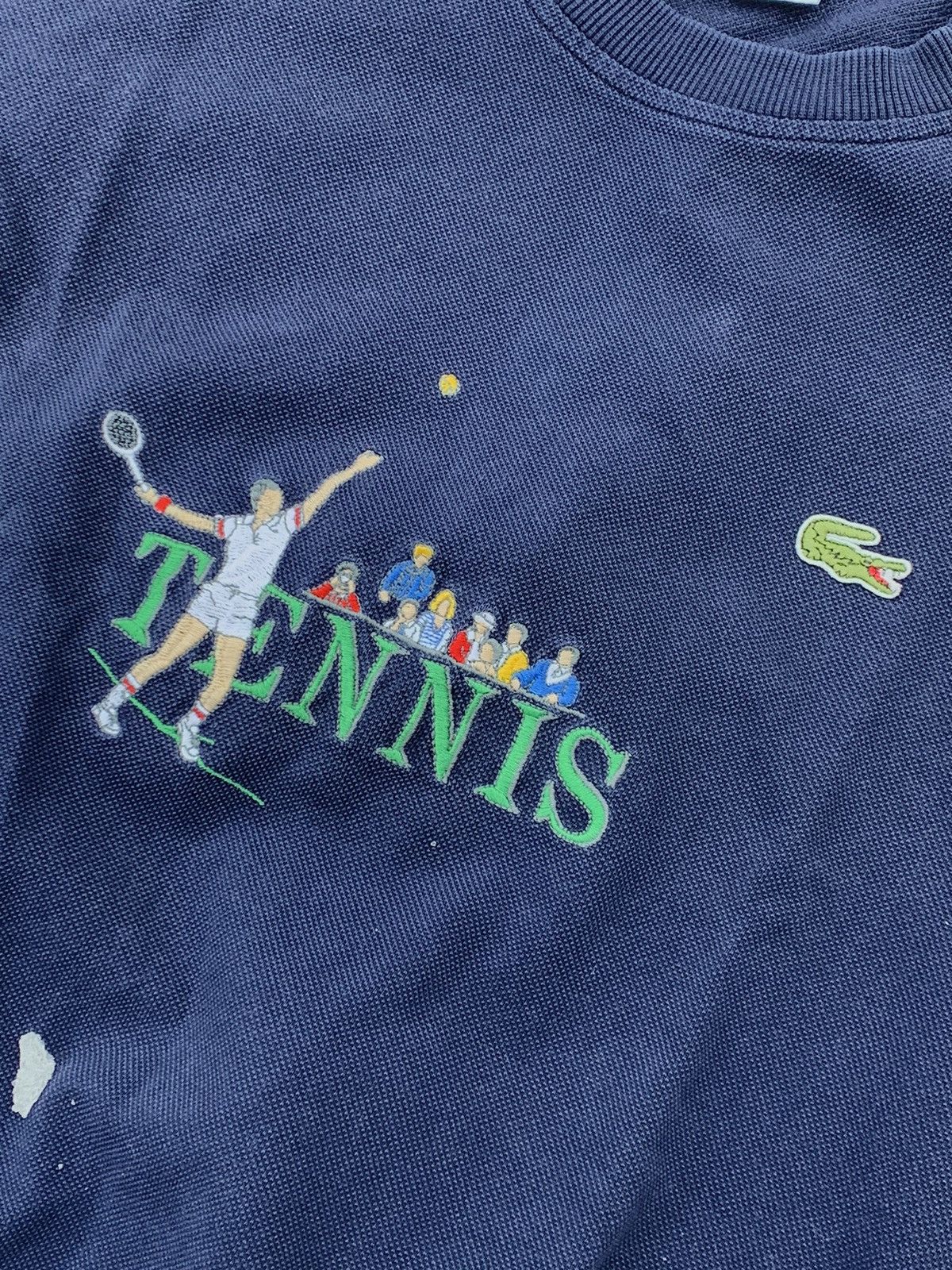 Lacoste × Vintage 90’s Lacoste Tennis Vintage embroidered logo sweatshirt rare Size US M / EU 48-50 / 2 - 7 Thumbnail