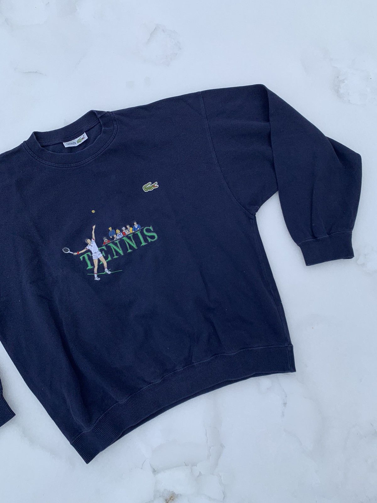 Lacoste × Vintage 90’s Lacoste Tennis Vintage embroidered logo sweatshirt rare Size US M / EU 48-50 / 2 - 2 Thumbnail