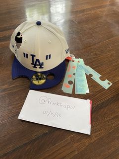 OFF-WHITE New Era LA Dodgers Fitted Hat Cream/Blue