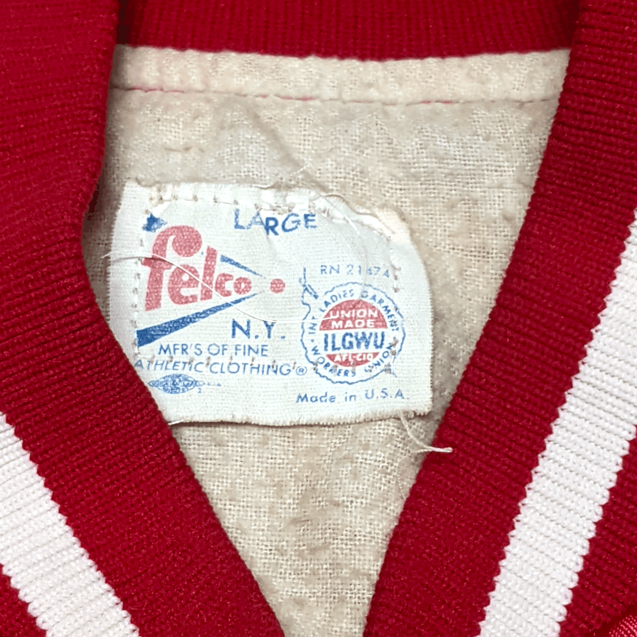 Vintage Vintage 70s Felco Union Made Satin Varsity Jacket Size US L / EU 52-54 / 3 - 6 Thumbnail