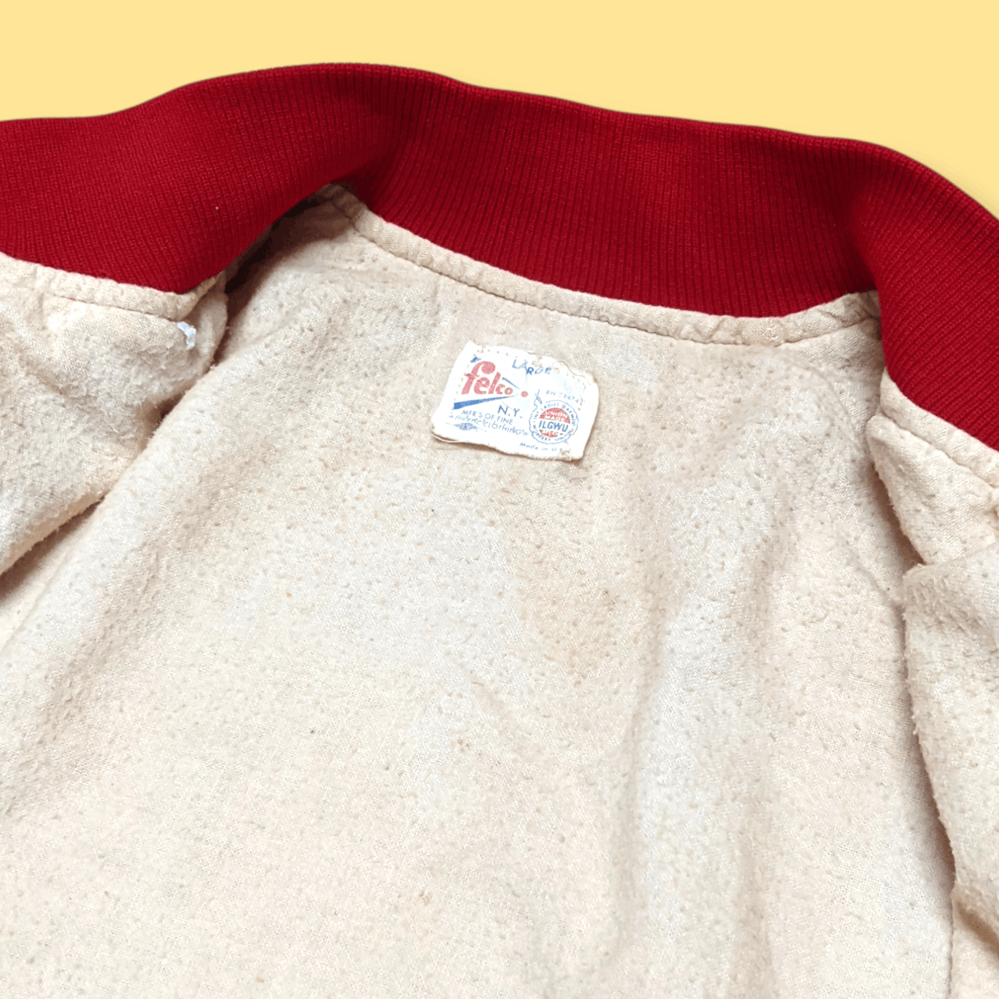 Vintage Vintage 70s Felco Union Made Satin Varsity Jacket Size US L / EU 52-54 / 3 - 5 Thumbnail