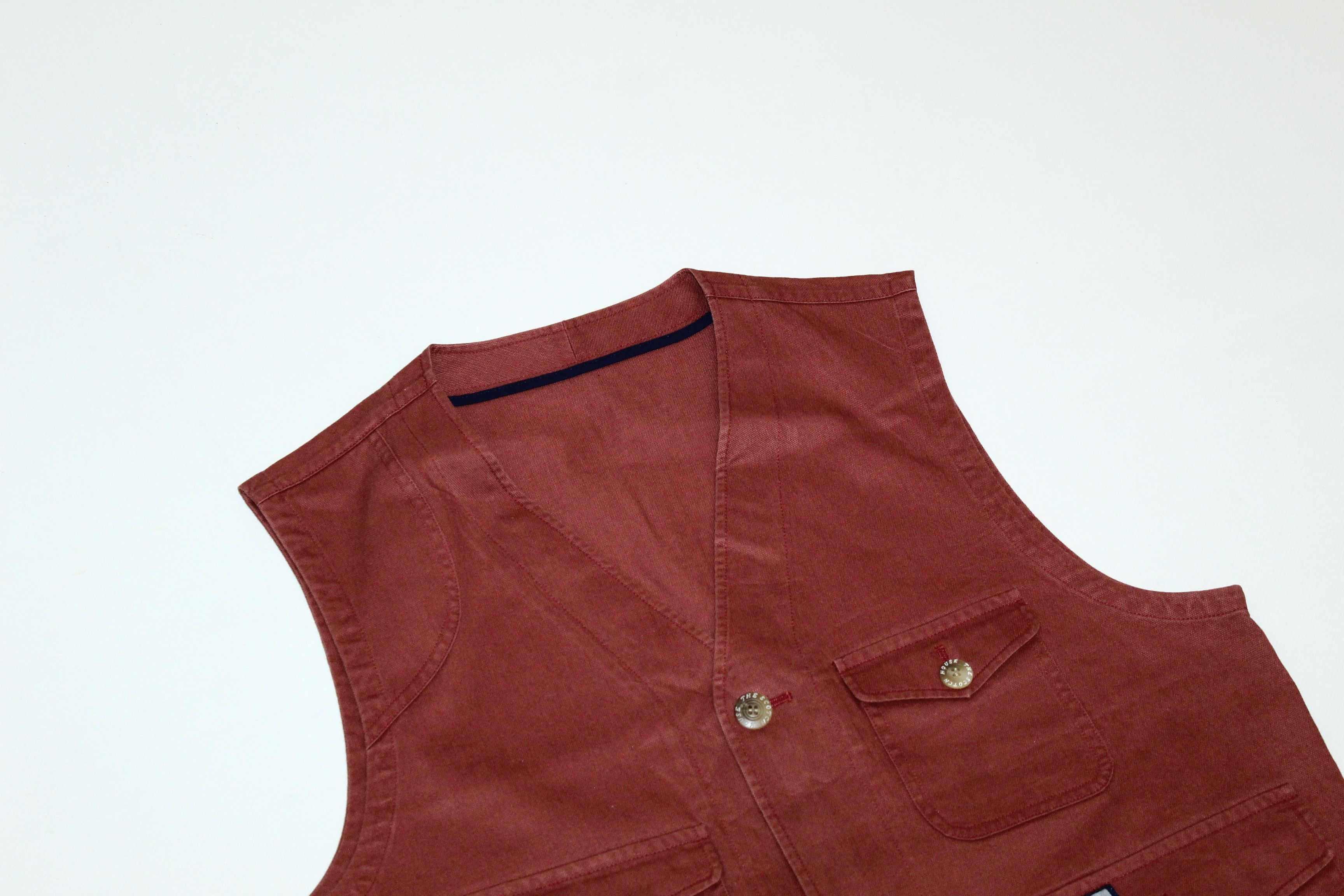 Japanese Brand VTG The Scotch House Utility Tracey Twill Denim Vest Size US L / EU 52-54 / 3 - 2 Thumbnail