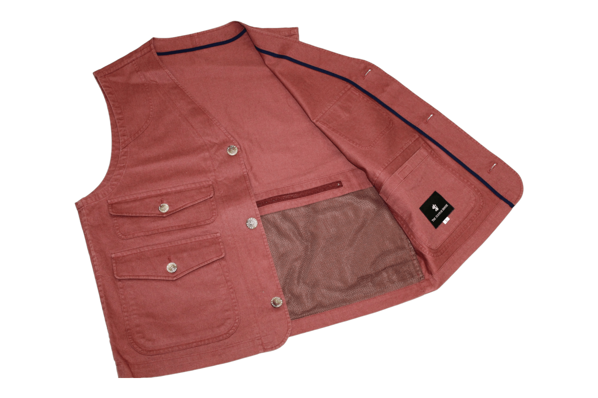 Japanese Brand VTG The Scotch House Utility Tracey Twill Denim Vest Size US L / EU 52-54 / 3 - 4 Thumbnail