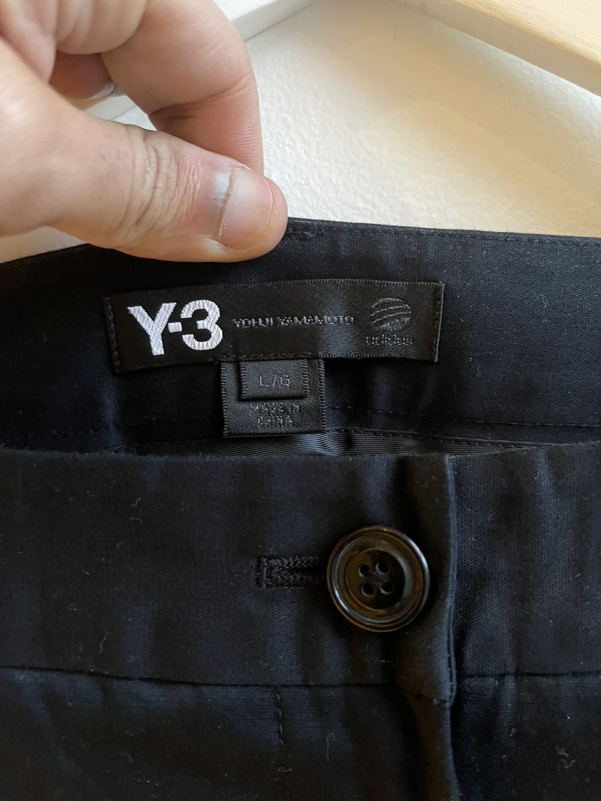 Y-3 Adidas Y-3 Navy Trouser With Three Stripes On The Back Size US 33 - 5 Thumbnail