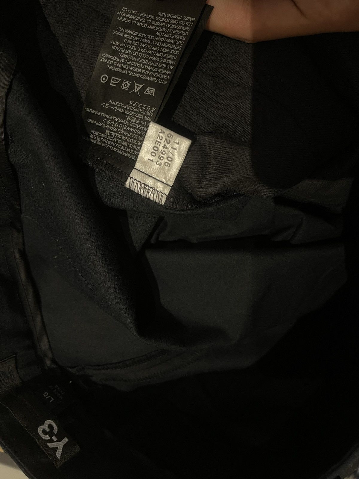 Y-3 Adidas Y-3 Navy Trouser With Three Stripes On The Back Size US 33 - 11 Thumbnail