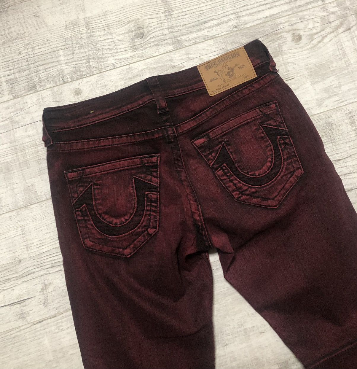 Other Vintage True Religion Moto Skinny Run Jeans Size US 31 - 13 Thumbnail