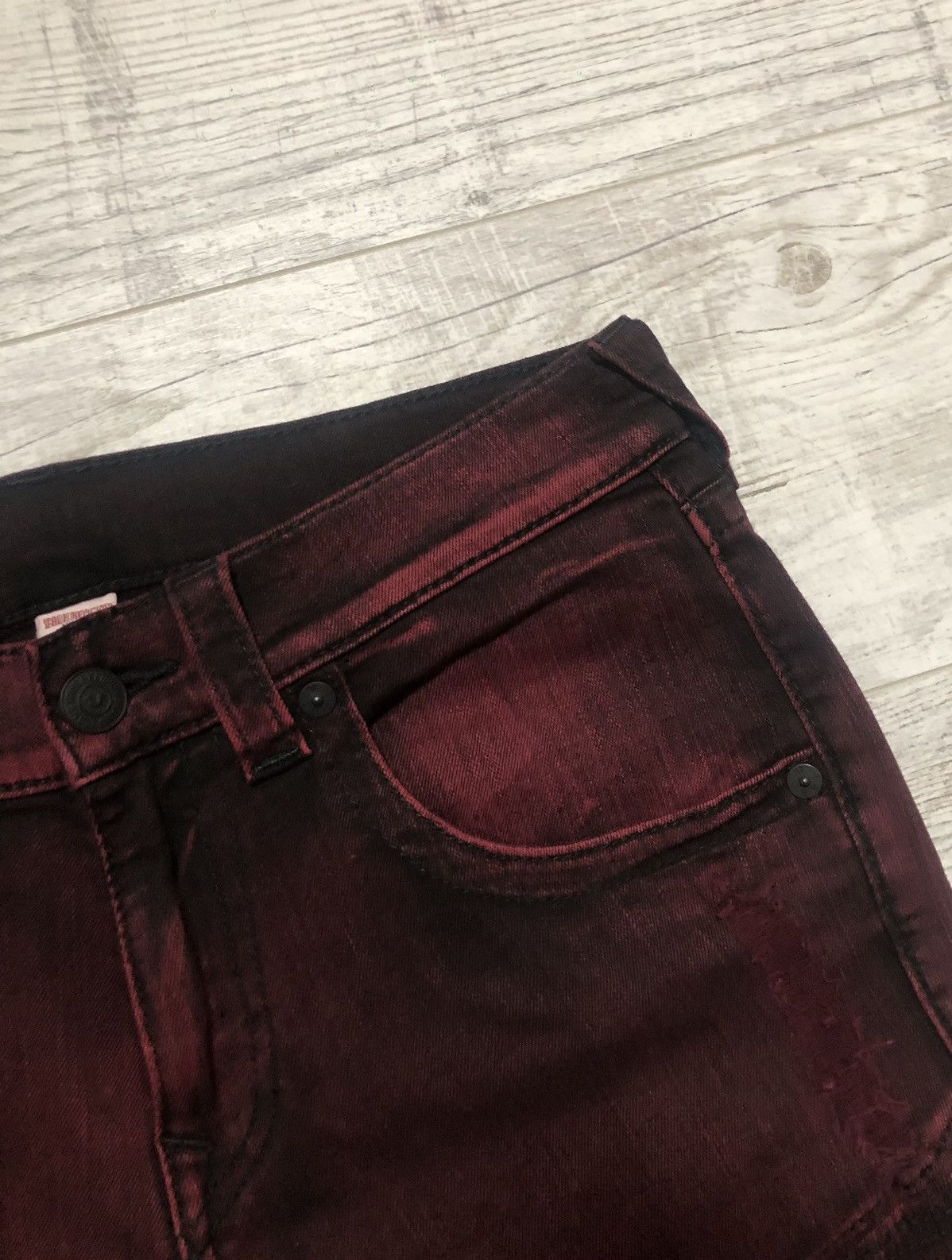 Other Vintage True Religion Moto Skinny Run Jeans Size US 31 - 7 Thumbnail