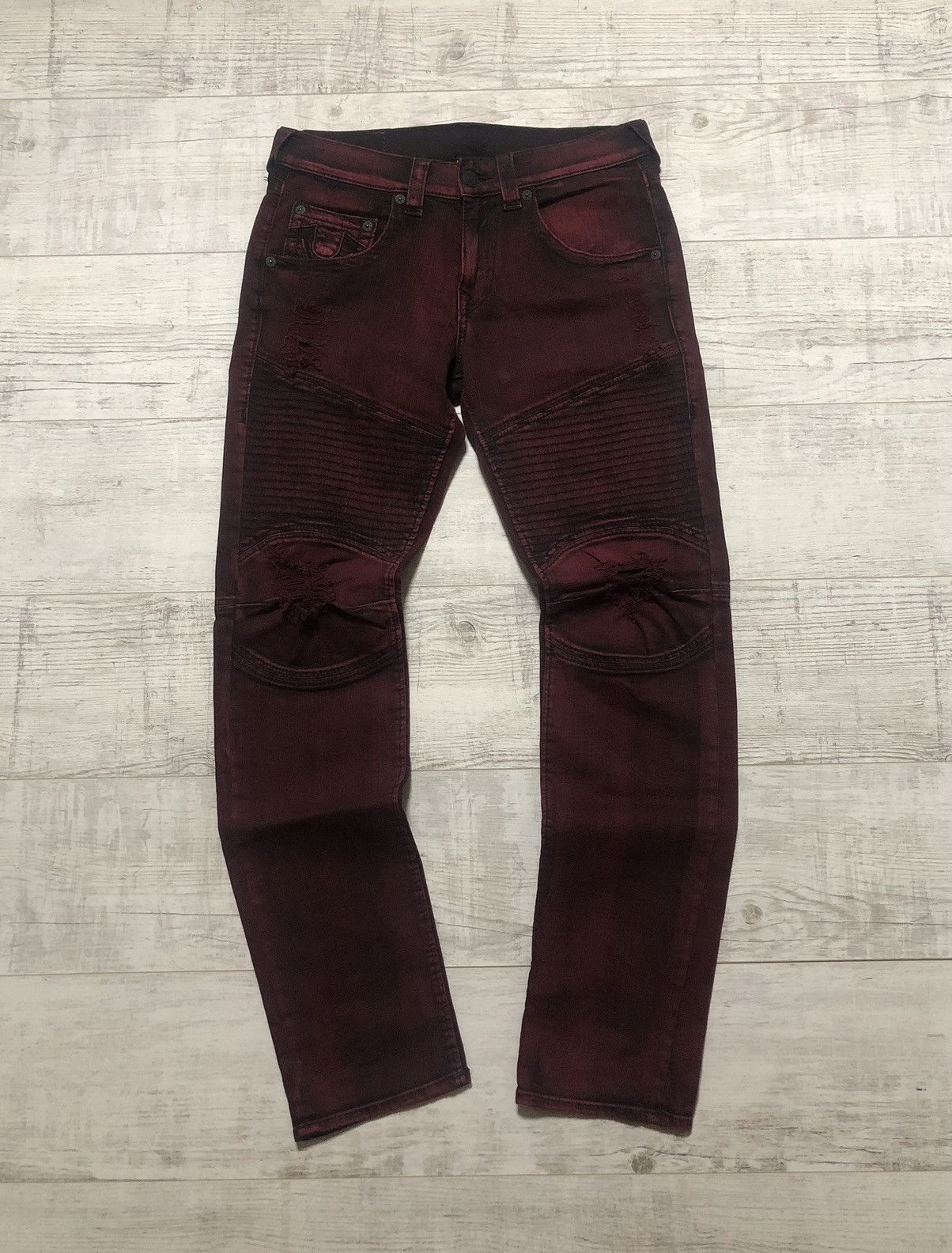 Other Vintage True Religion Moto Skinny Run Jeans Size US 31 - 2 Thumbnail