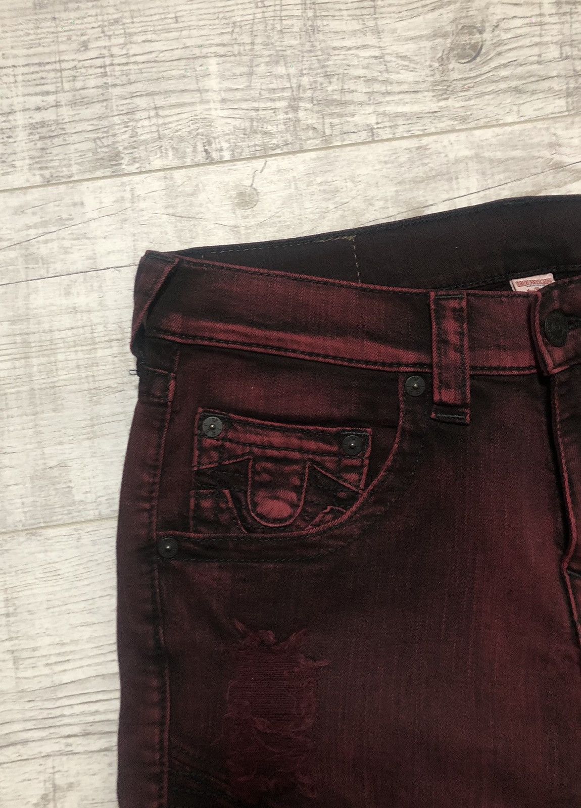 Other Vintage True Religion Moto Skinny Run Jeans Size US 31 - 6 Thumbnail