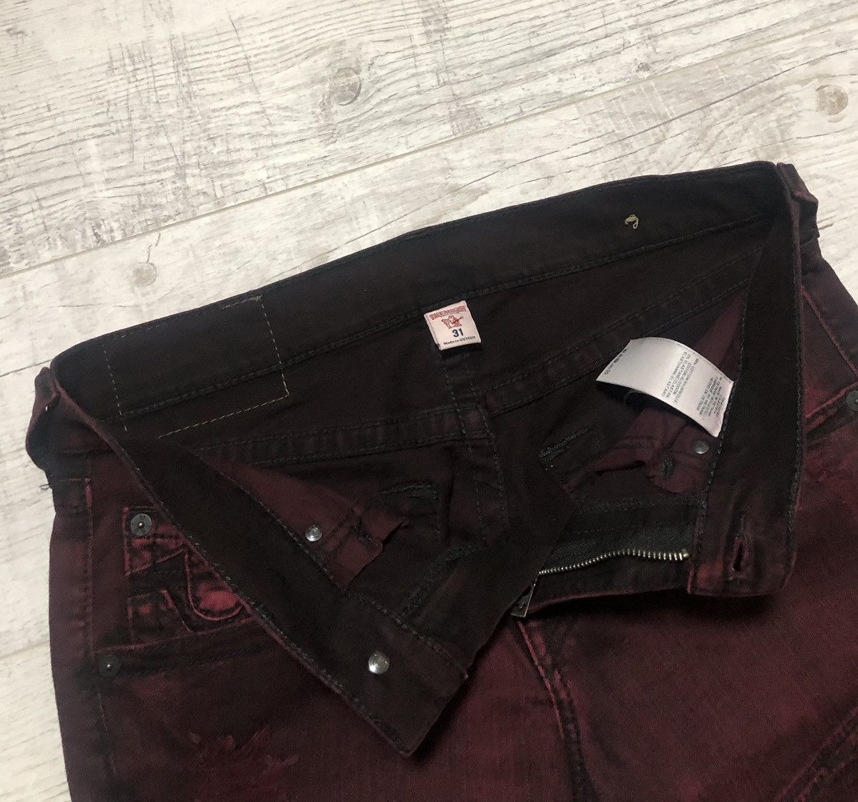 Other Vintage True Religion Moto Skinny Run Jeans Size US 31 - 9 Thumbnail