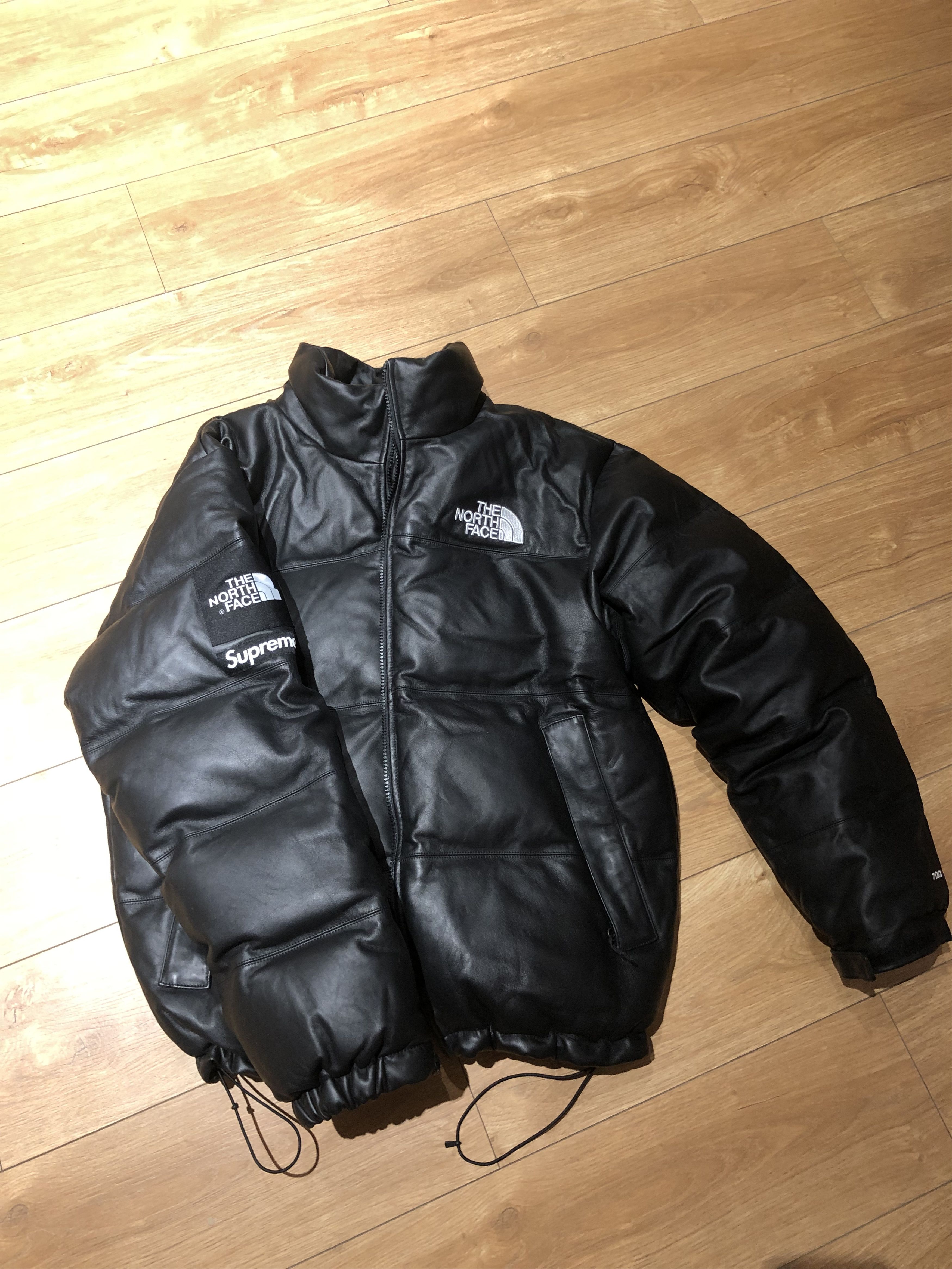 Supreme Leather Down Jacket | Grailed