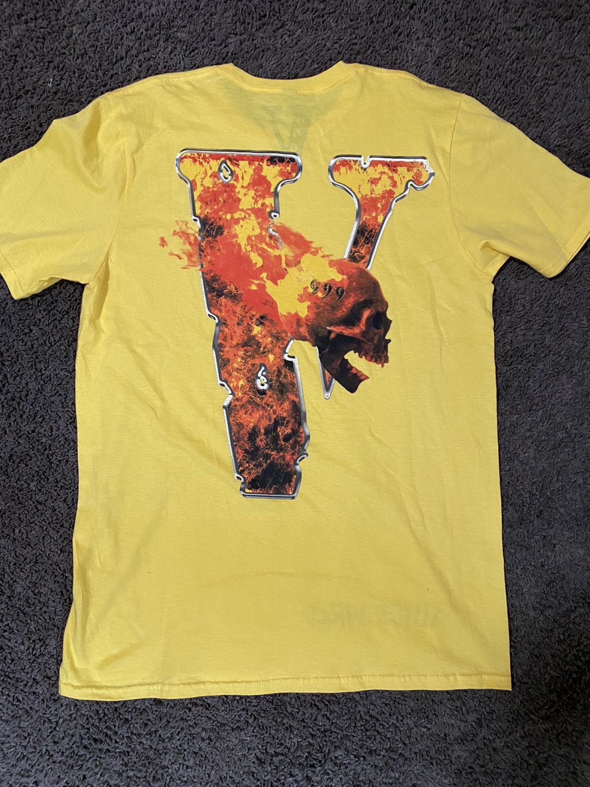 Vlone Juice Wrld x Vlone Inferno Tee Yellow Size M | Grailed