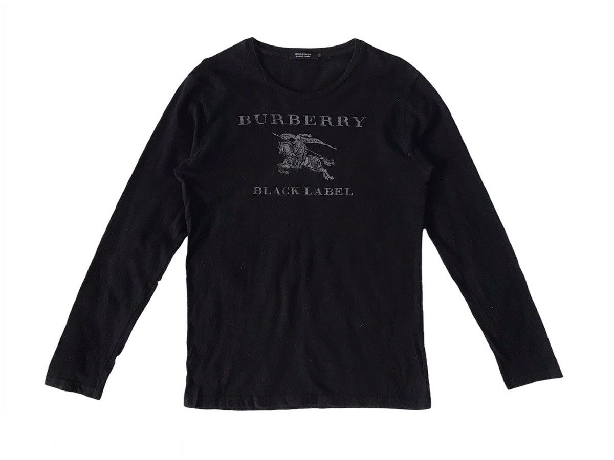 image of Stealsbig Logo Printed Burberry Black Label Tee, Men's (Size Small)