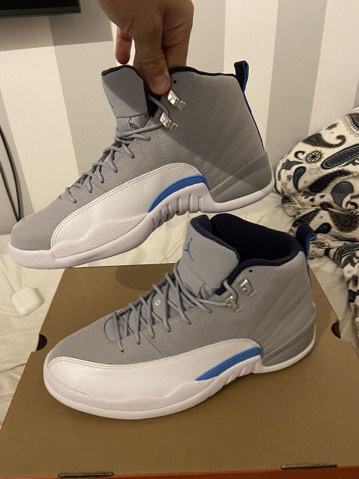 Jordan Brand Air Jordan 12 Retro University Blue 2016 Size US 11.5 / EU 44-45 - 3 Thumbnail