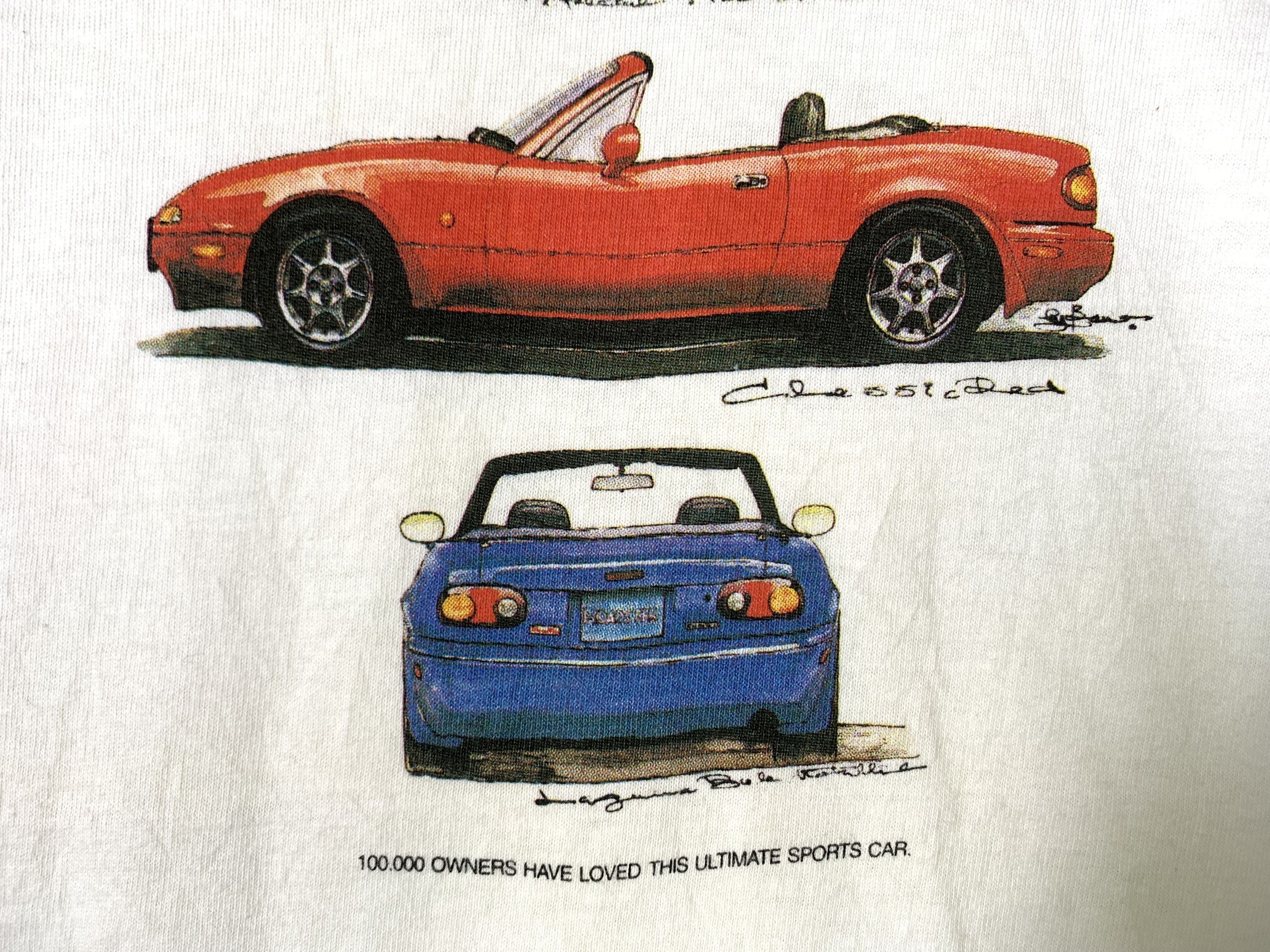 Japanese Brand × Vintage Mazda Eunos Roadster JDM Vintage 90s Tshirt Size US L / EU 52-54 / 3 - 4 Thumbnail