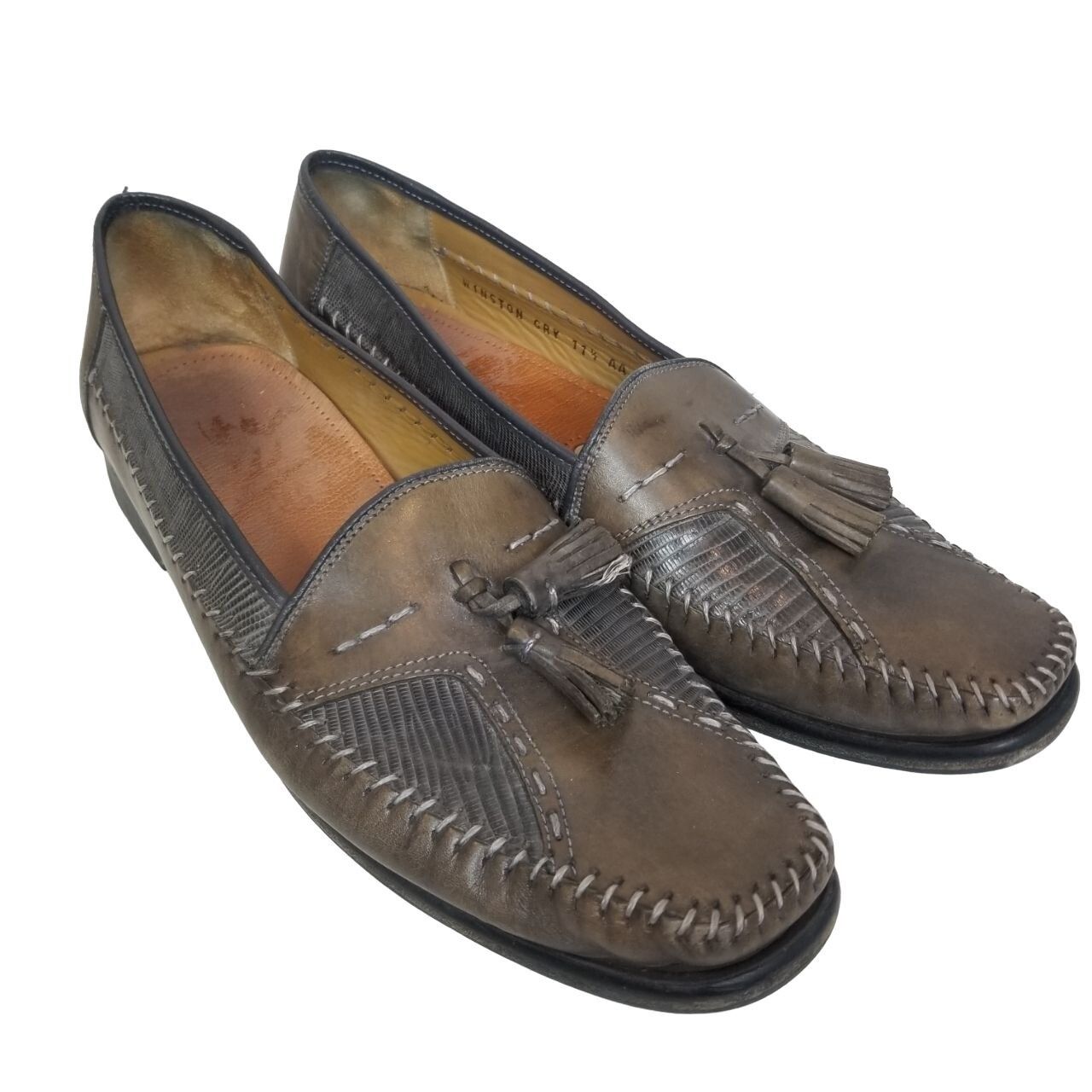Sandro Moscoloni Sandro Moscoloni 11.5AA Leather Slip On Tassel Loafers Size US 11.5 / EU 44-45 - 2 Preview