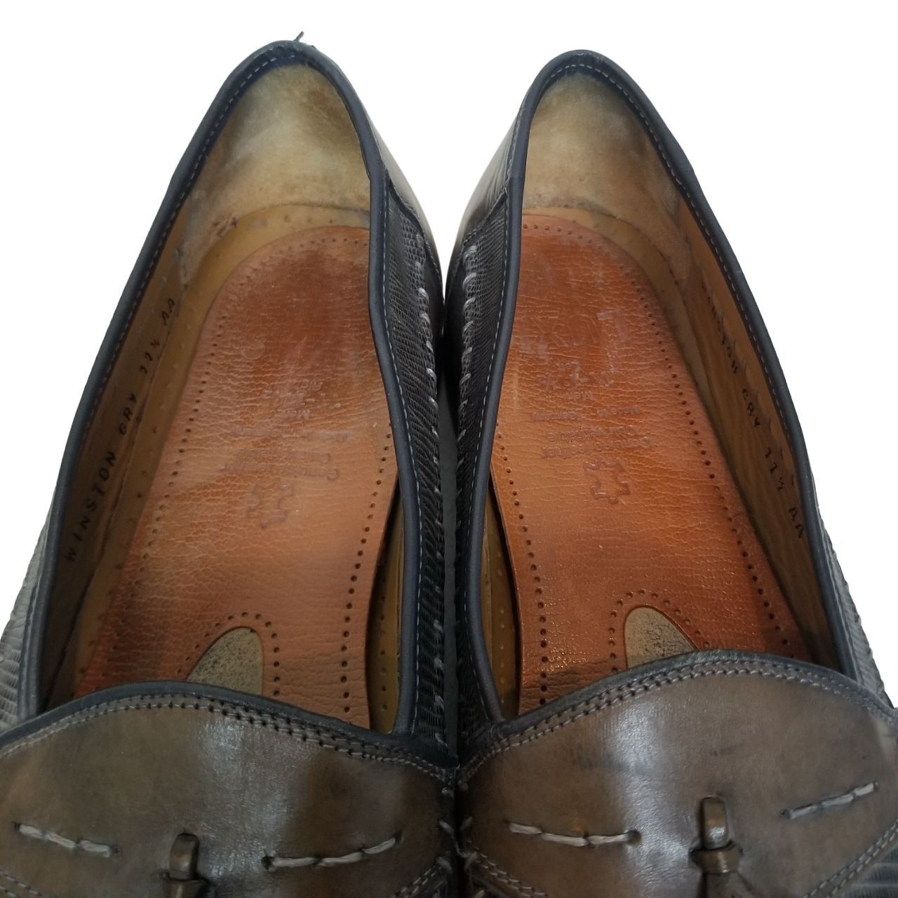 Sandro Moscoloni Sandro Moscoloni 11.5AA Leather Slip On Tassel Loafers Size US 11.5 / EU 44-45 - 4 Thumbnail