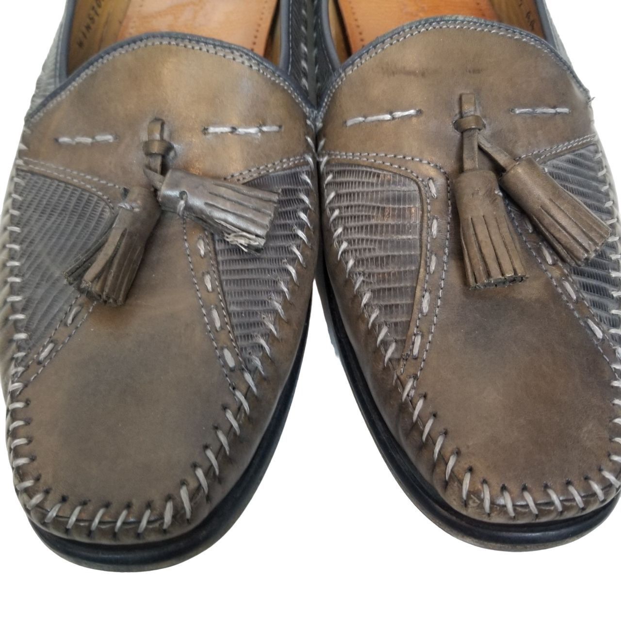Sandro Moscoloni Sandro Moscoloni 11.5AA Leather Slip On Tassel Loafers Size US 11.5 / EU 44-45 - 5 Thumbnail