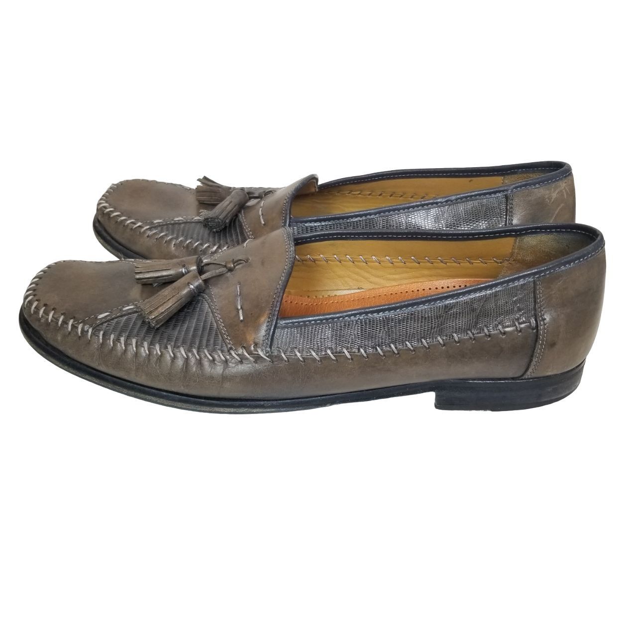 Sandro Moscoloni Sandro Moscoloni 11.5AA Leather Slip On Tassel Loafers Size US 11.5 / EU 44-45 - 6 Thumbnail