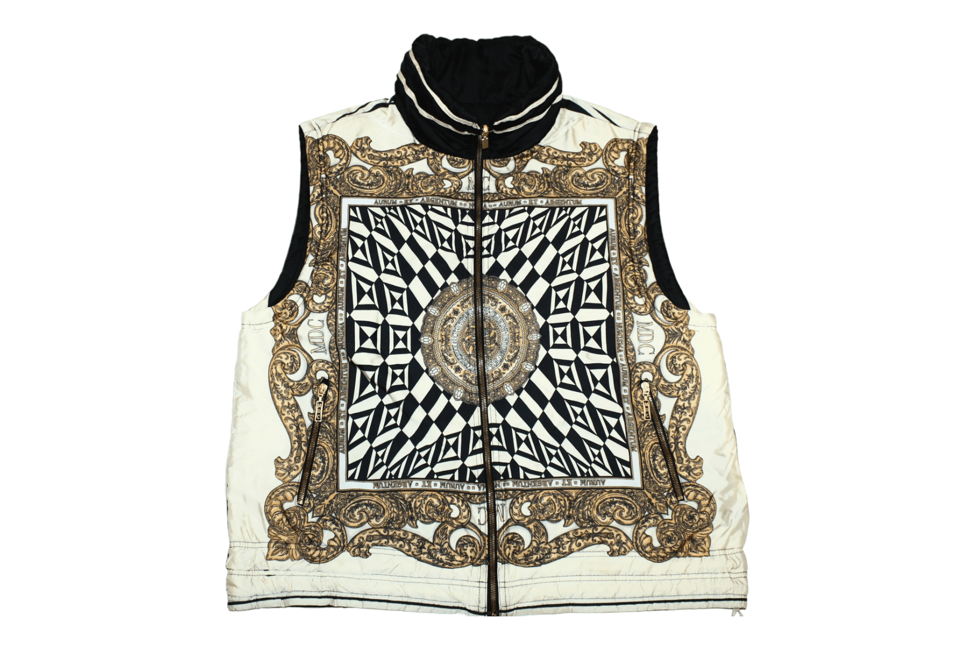 MDK RARE💥 MDC Baroque Art Reversible Down Vest Size US L / EU 52-54 / 3 - 9 Thumbnail