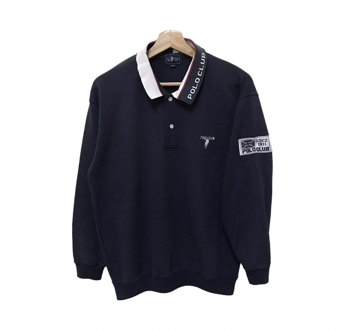 Polo Ralph Lauren Polo Club Sweatshirt Half Button Big Logo Size US M / EU 48-50 / 2 - 1 Thumbnail