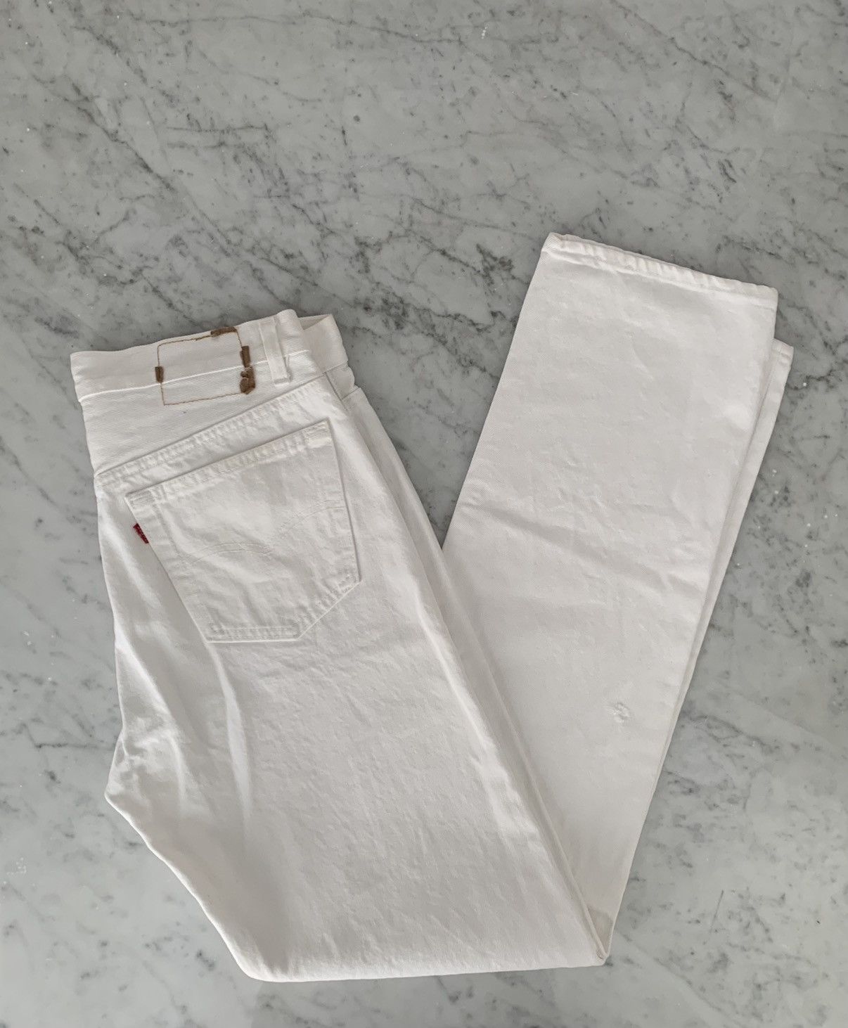 Levi's VINTAGE LEVIS WHITE DENIM JEANS Size US 34 / EU 50 - 4 Thumbnail