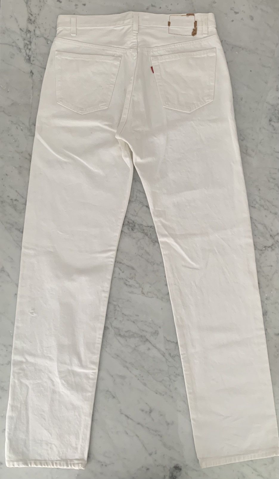 Levi's VINTAGE LEVIS WHITE DENIM JEANS Size US 34 / EU 50 - 2 Thumbnail