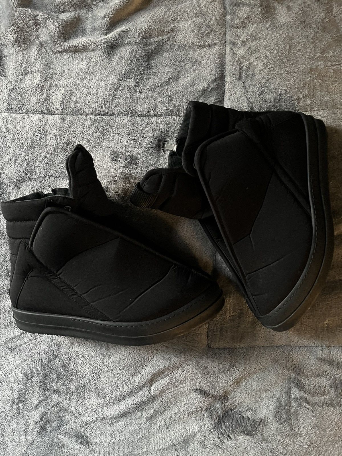 RICK OWENS DRKSHDW Hexa Black Canvas Sneakers New Size 42 US