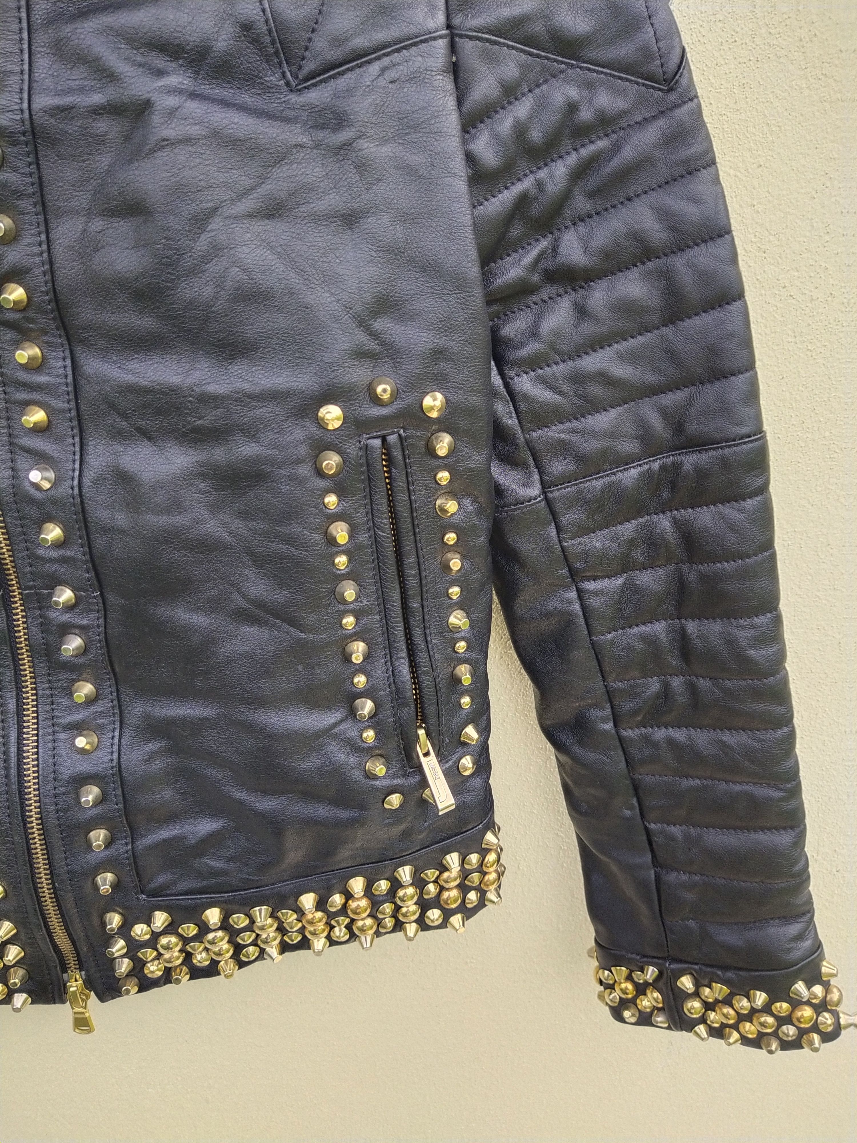 Just Cavalli × Vintage 💥 Rare Vintage Just Cavalli Leather Jacket Size M / US 6-8 / IT 42-44 - 7 Thumbnail