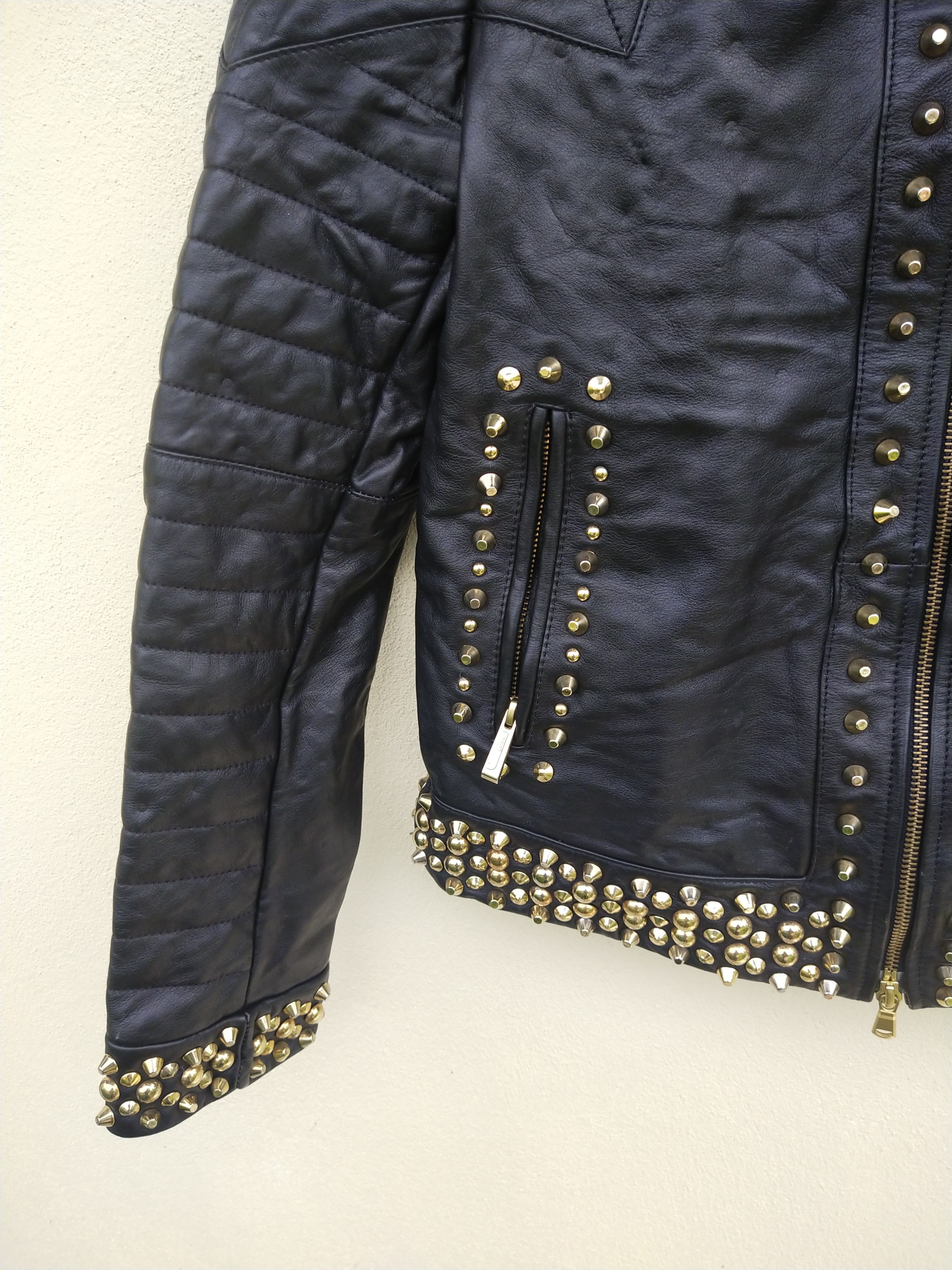 Just Cavalli × Vintage 💥 Rare Vintage Just Cavalli Leather Jacket Size M / US 6-8 / IT 42-44 - 6 Thumbnail