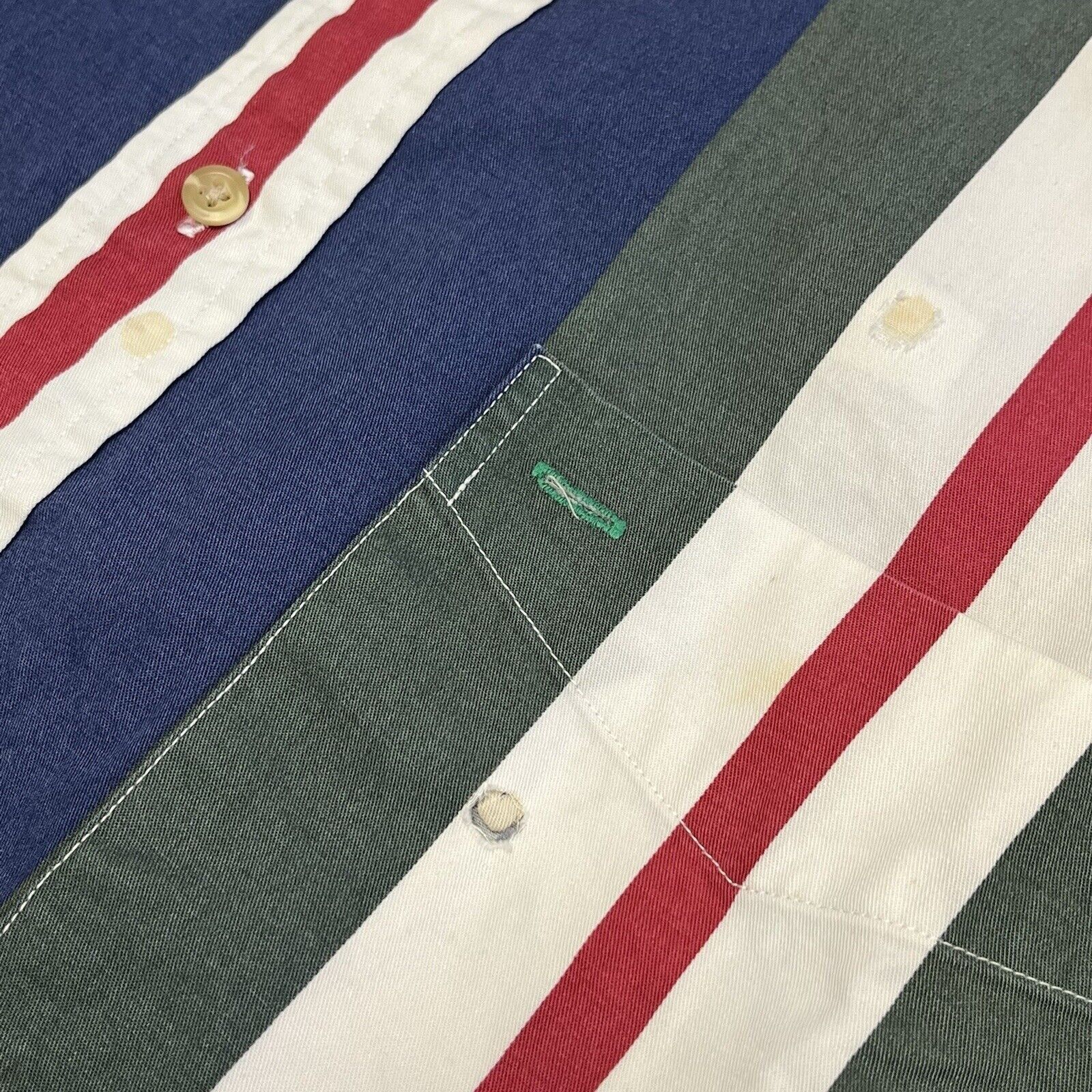 Tommy Hilfiger Cotton Stripe Button Down Shirt Long Sleeve D
