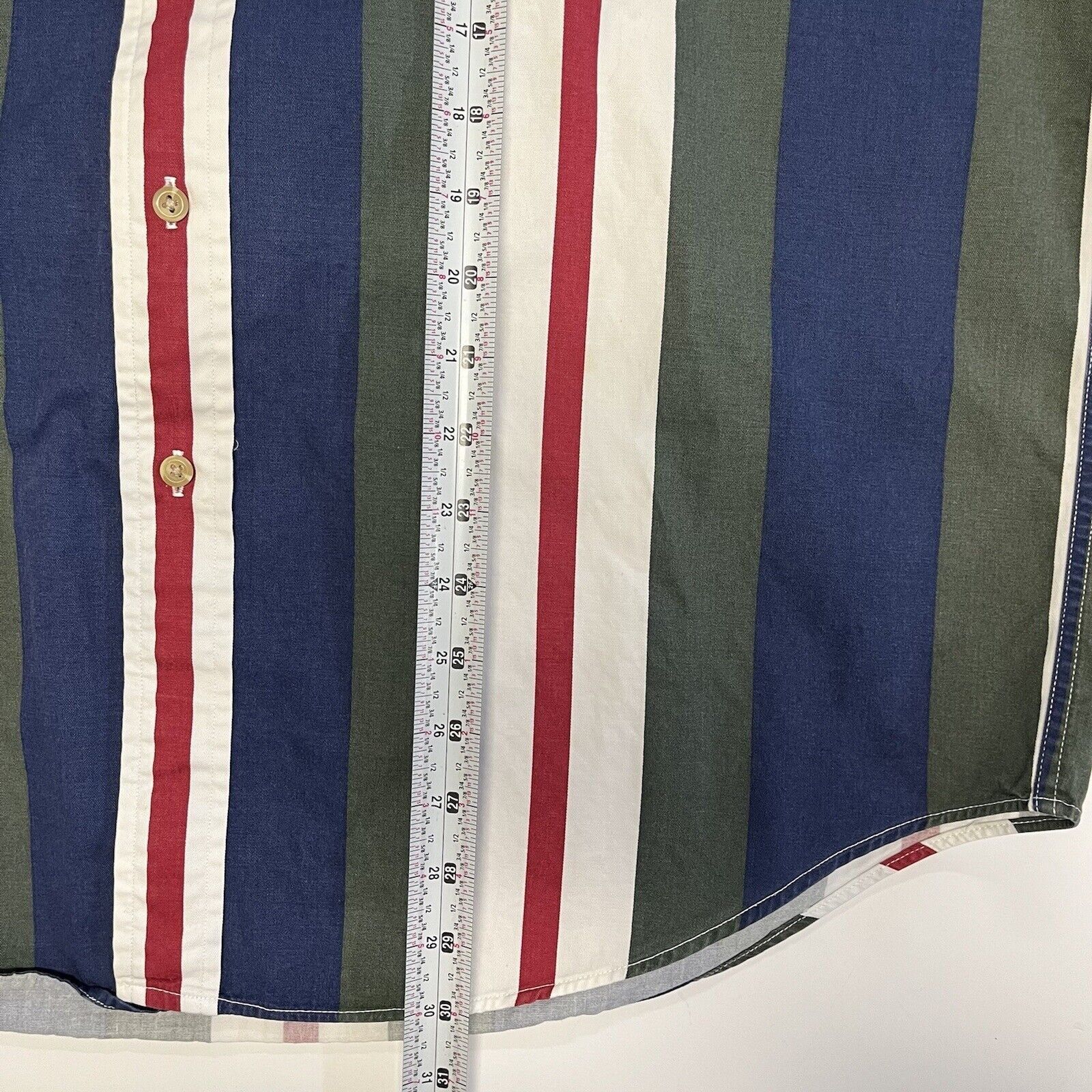 Tommy Hilfiger Cotton Stripe Button Down Shirt Long Sleeve D