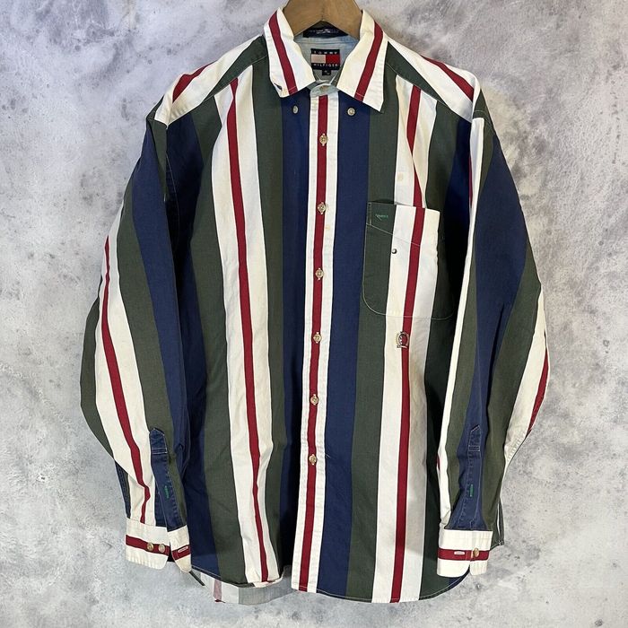 Vintage Tommy Hilfiger USA Long Sleeve Button Down Shirt Sz M