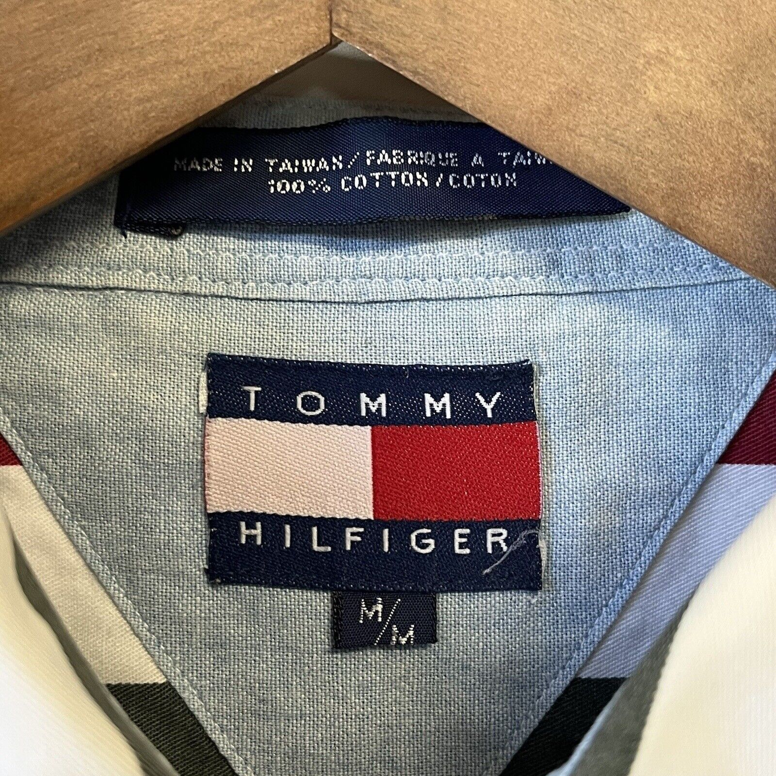 Tommy Hilfiger Cotton Stripe Button Down Shirt Long Sleeve D