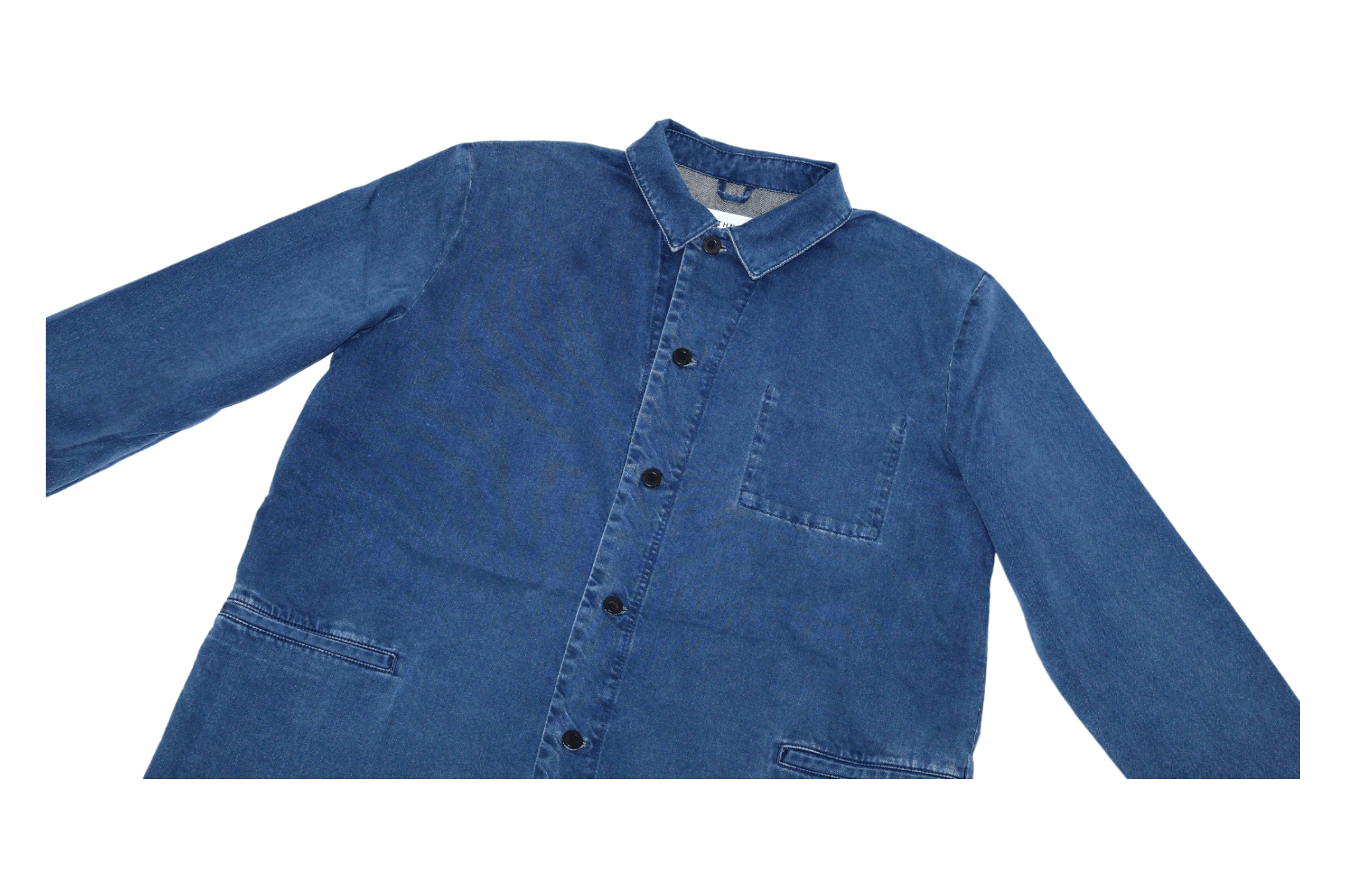Garment Reproduction of Workers Bethnals Handcrafted Indigo-rinsed Soft denim work coat Size US L / EU 52-54 / 3 - 3 Thumbnail
