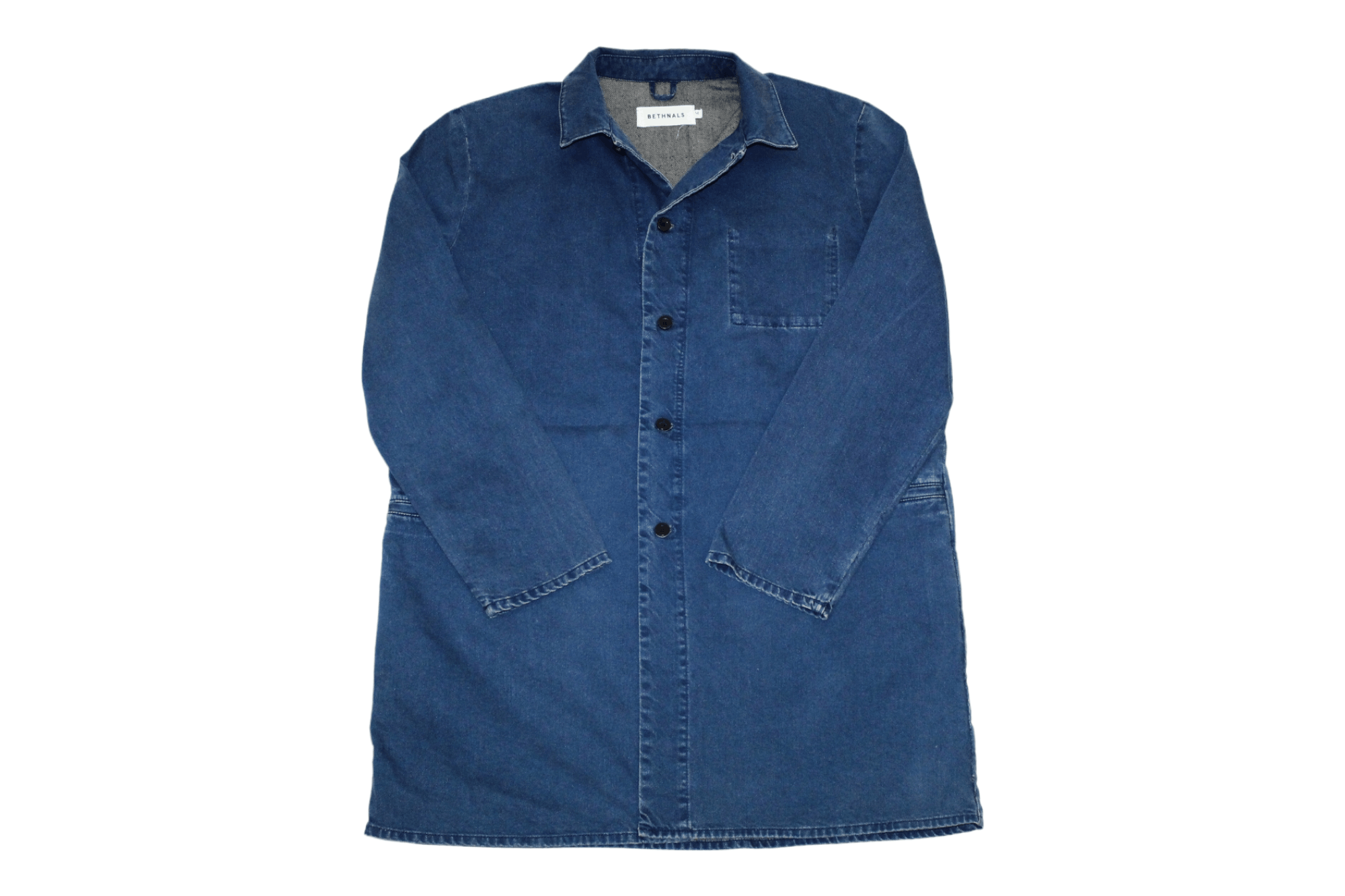 Garment Reproduction of Workers Bethnals Handcrafted Indigo-rinsed Soft denim work coat Size US L / EU 52-54 / 3 - 1 Thumbnail