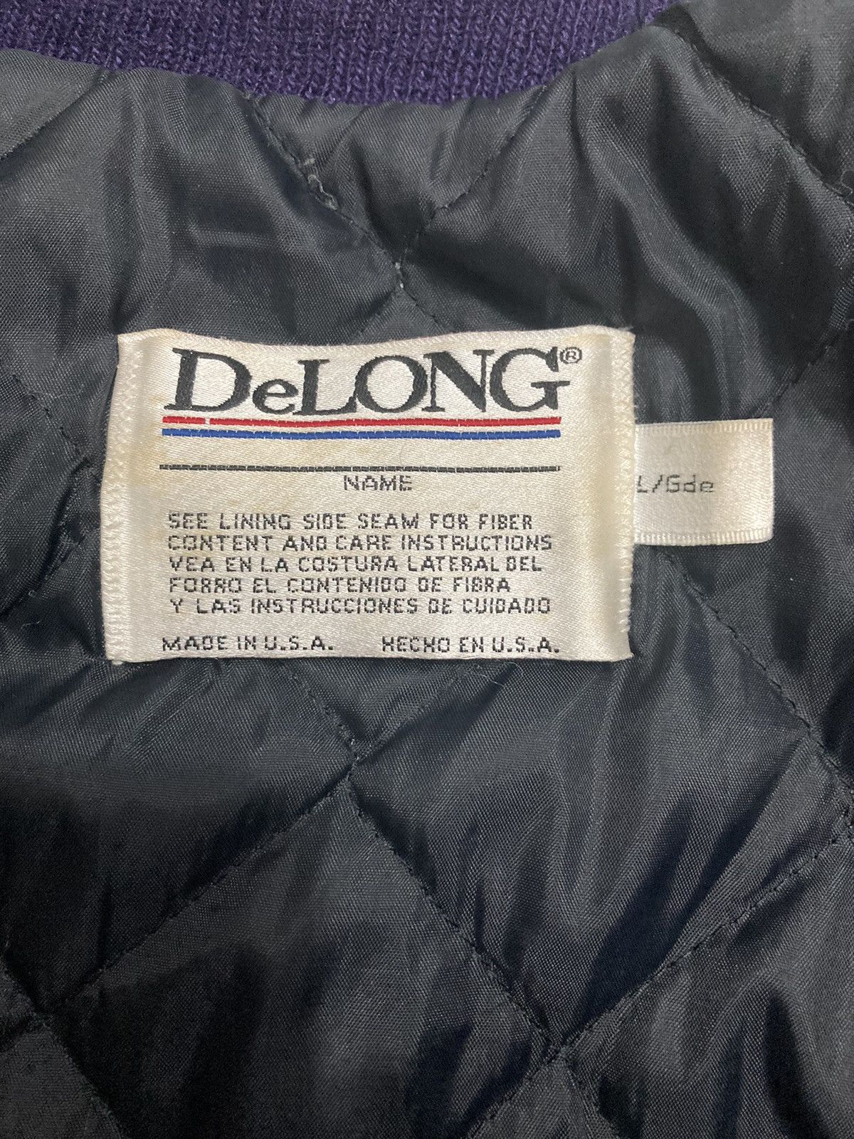 Delong × Vintage Vintage Delong Varsity Letterman Jacket Size US L / EU 52-54 / 3 - 3 Thumbnail